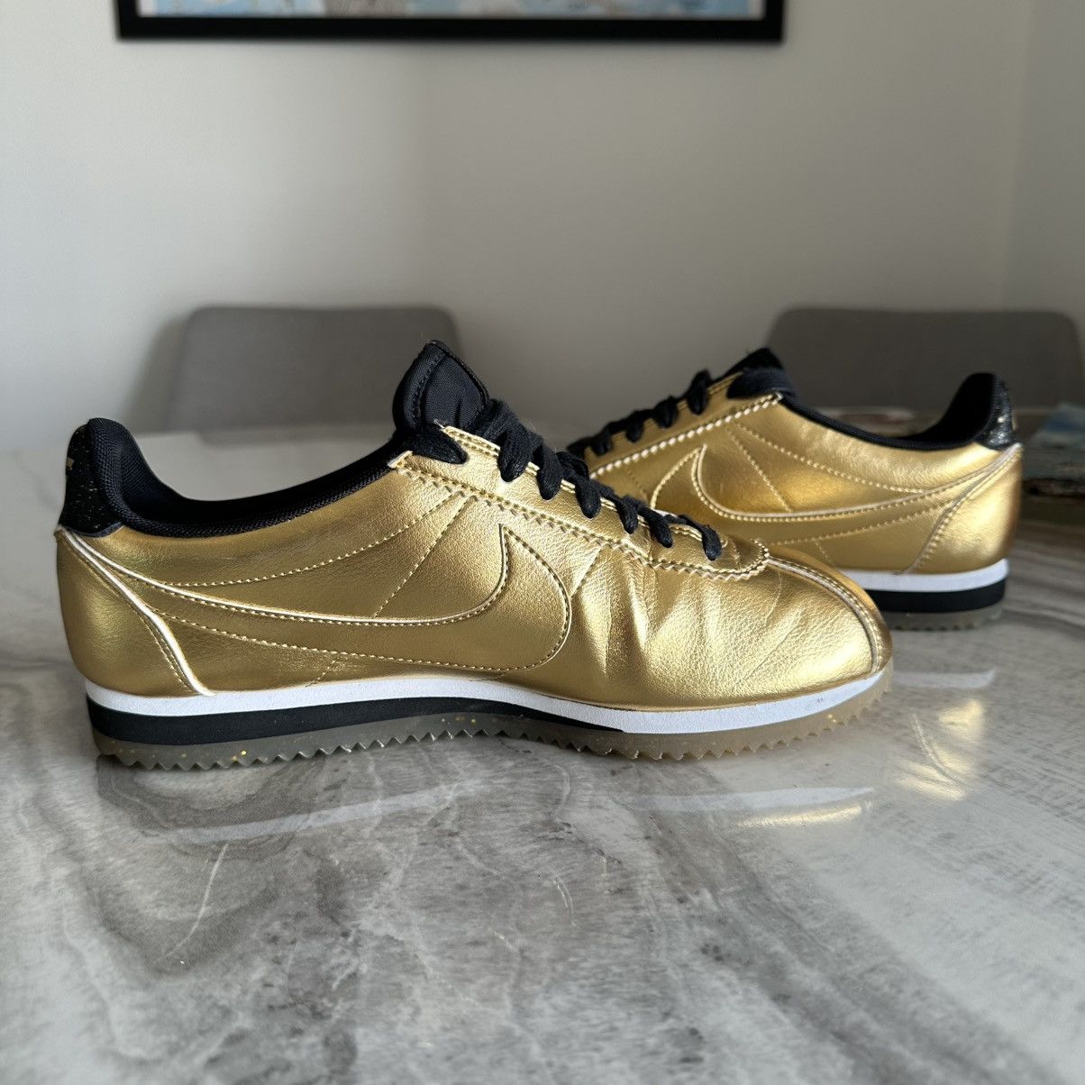 Nike Nike Classic Cortez Leather SE 'Metallic Gold' Sneakers Size US 8 / IT 38 - 5 Thumbnail
