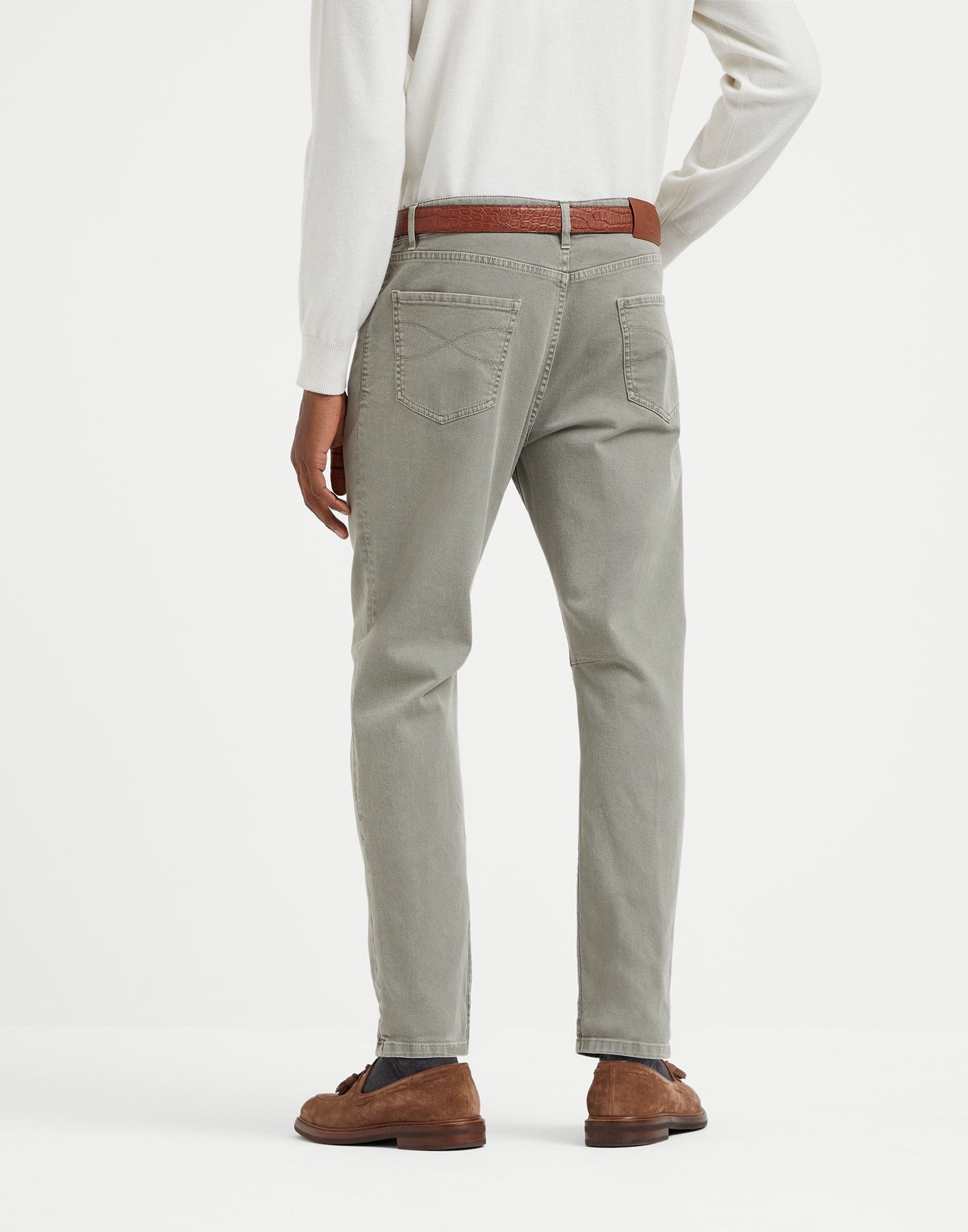 Brunello Cucinelli o1la1rc1a0925 Dyed Denim Pants in Grey Size US 30 / EU 46 - 2 Thumbnail