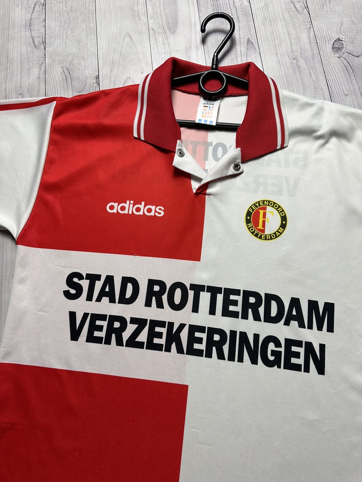 Vintage Vintage Adidas Feyenoord Rotterdam soccer jersey rare M/L Size US L / EU 52-54 / 3 - 6 Thumbnail