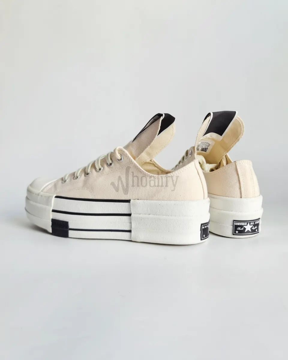 Rick Owens Converse 70 ox DBL DRKSTAR Natural Ivory A04955C Size US 9.5 / EU 42-43 - 2 Thumbnail
