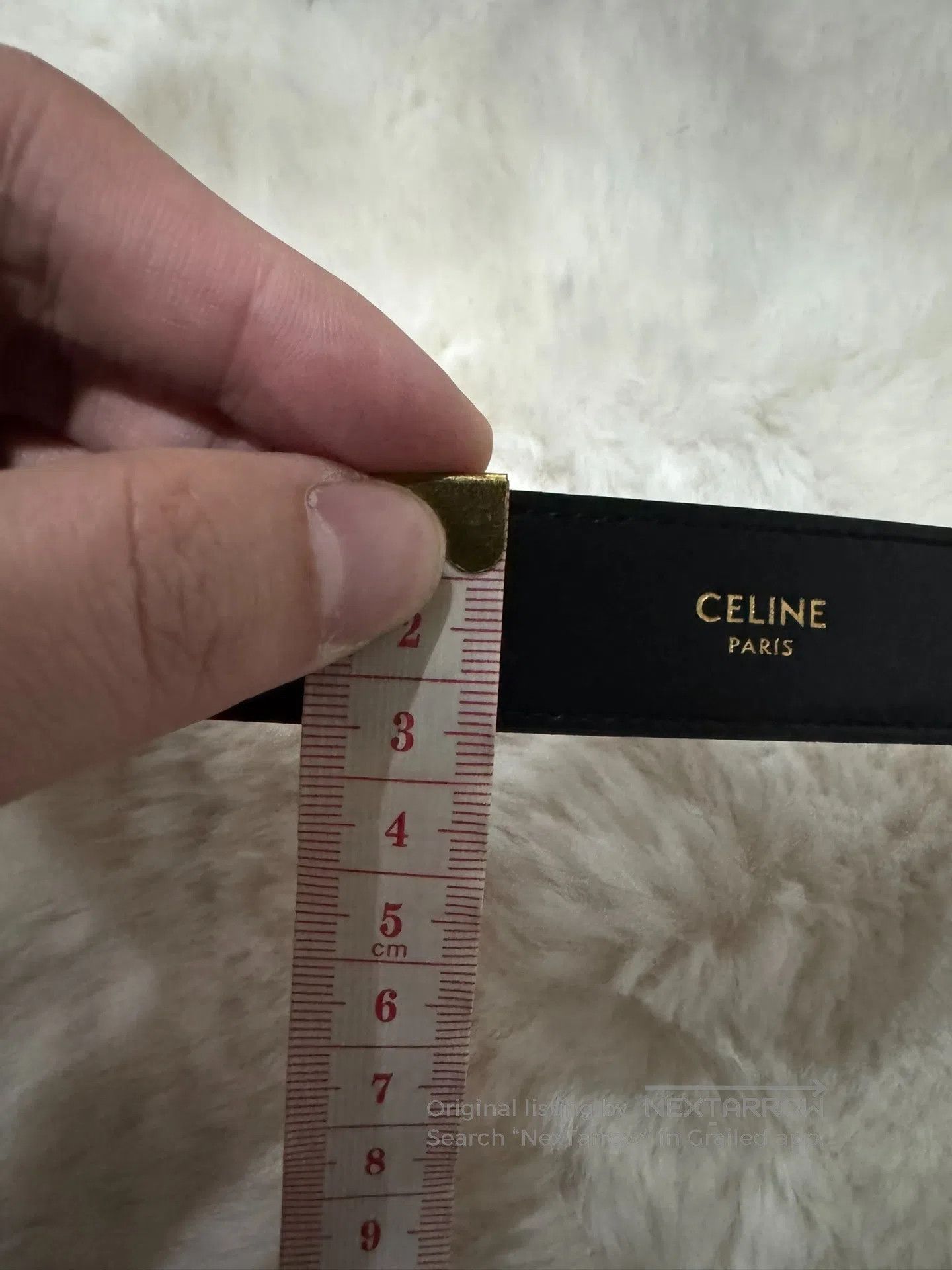 Celine CELINE size 80 Zebra Print Gold Buckle Belt| Size ONE SIZE - 7 Thumbnail