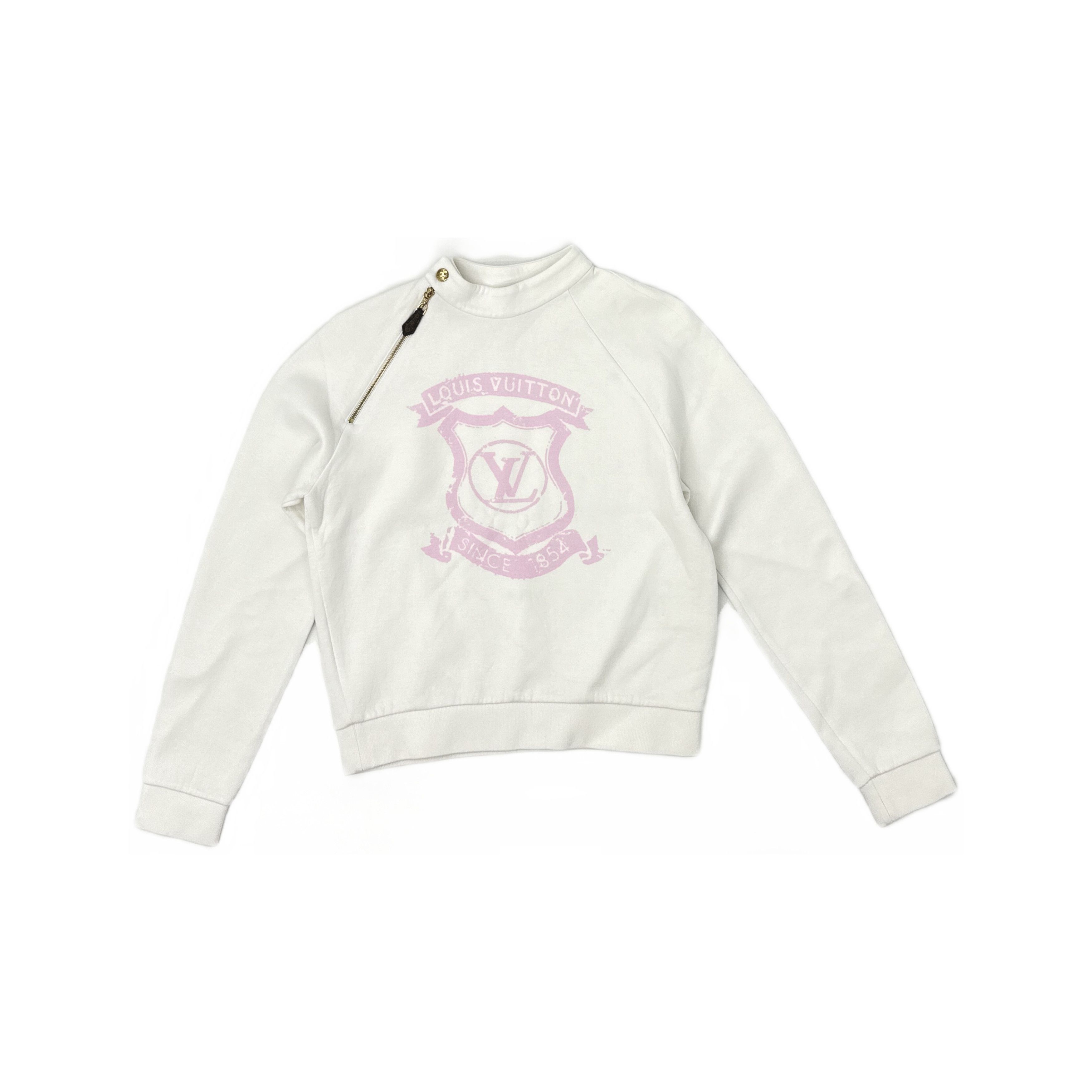 Louis Vuitton Louis Vuitton Pink Logo Shield Sweatshirt Size L Size L / US 10 / IT 46 - 1 Thumbnail