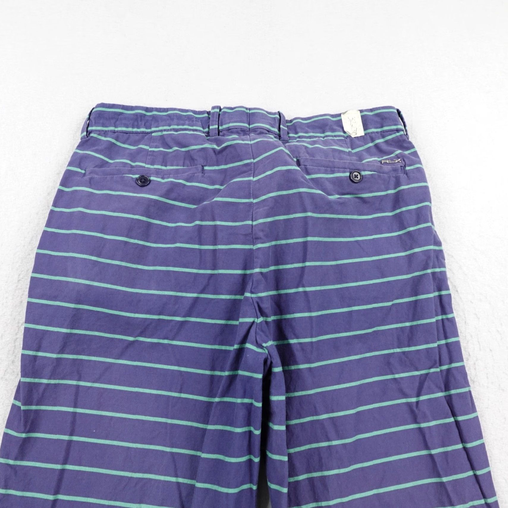 Ralph Lauren RLX Ralph Lauren Pants Mens 34x32 Blue Green Stripes Chino Golf Straight Cotton Size US 34 / EU 50 - 6 Thumbnail