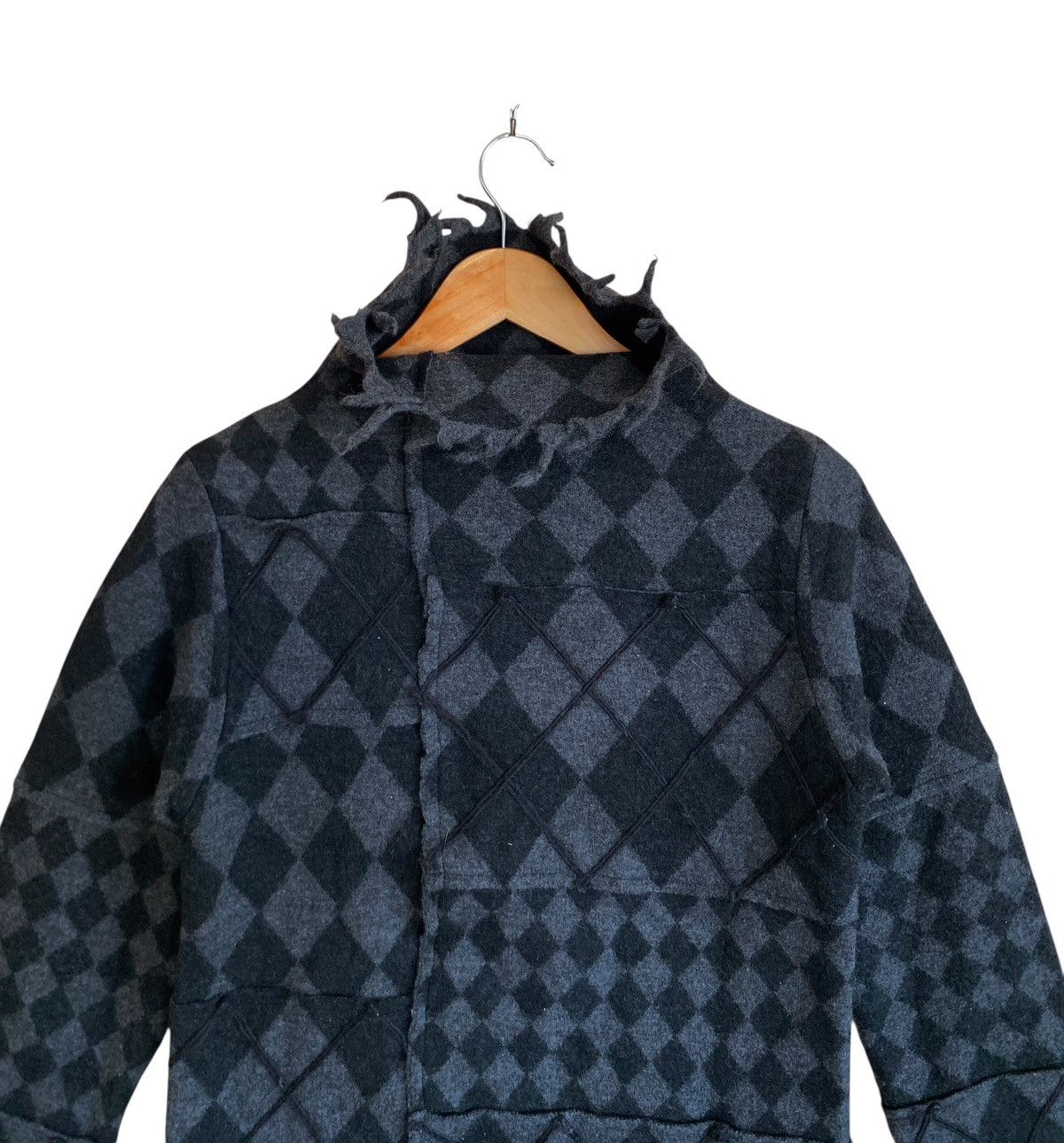 14th Addiction Very Rare Vintage PourDex Checkerboard Wool Sweatshirt 1990s Size US M / EU 48-50 / 2 - 3 Thumbnail