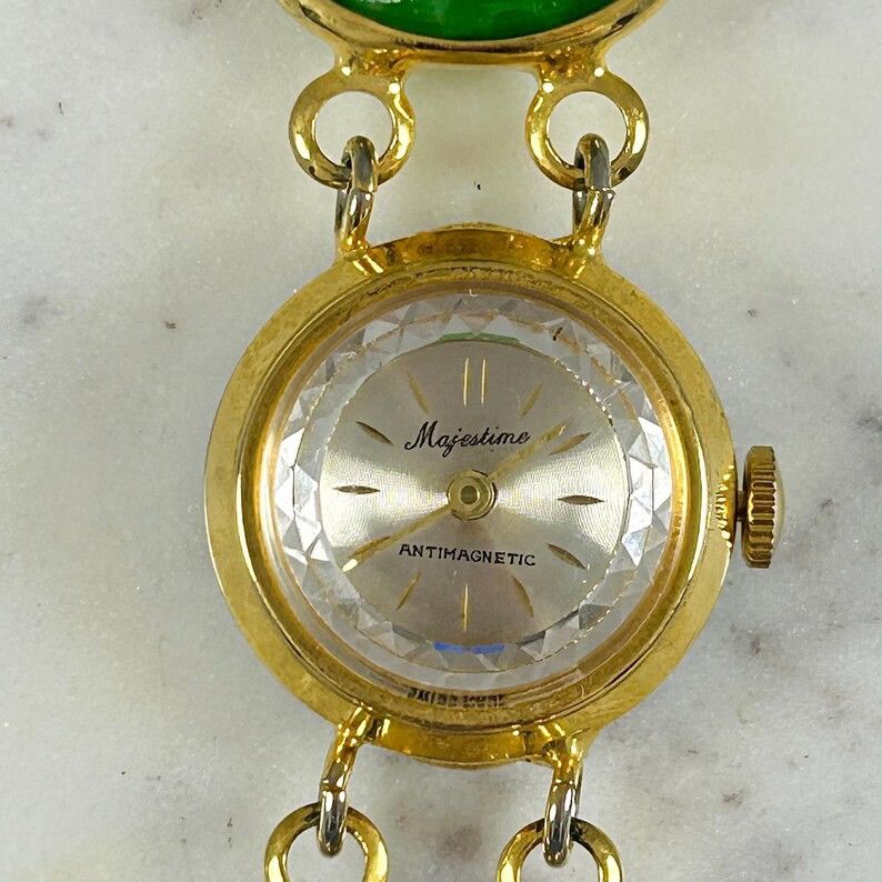 Other Vintage 1980s Majestine Swiss Made Gold Tone Scarab Watch Size ONE SIZE - 8 Thumbnail