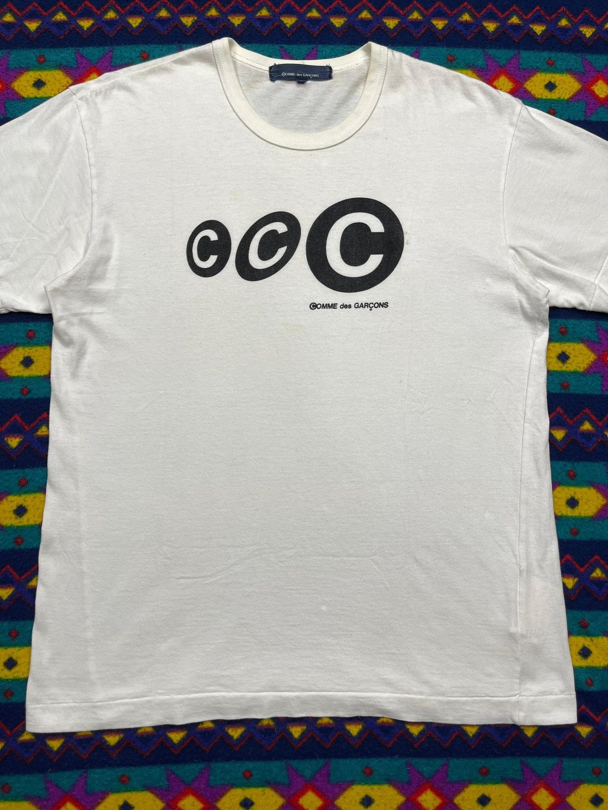 Comme des Garcons × Designer × Japanese Brand AD2012 Comme Des Garcons Logo Short Sleeve Tee Size US L / EU 52-54 / 3 - 4 Thumbnail