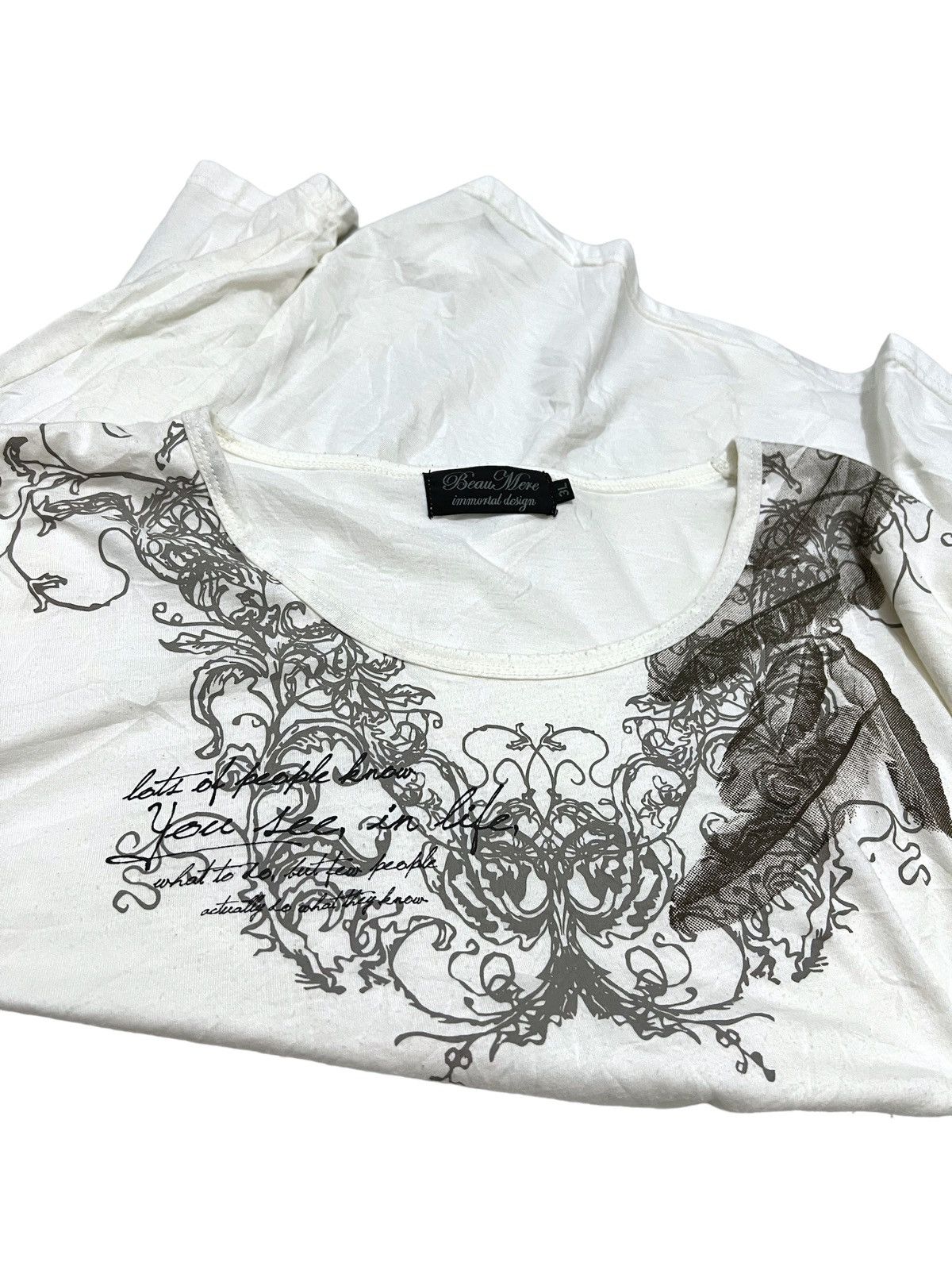 Japanese Brand Beaumere poem long slevee tee Size US L / EU 52-54 / 3 - 3 Thumbnail