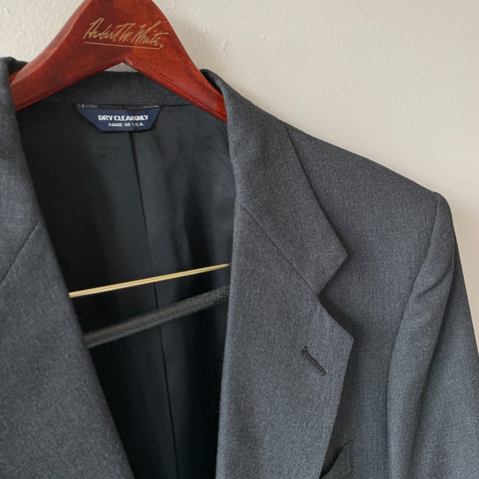 Other Kuppenheimer Executive Wool Blazer Men's 44R Solid Gray Suit Size 44R - 2 Thumbnail