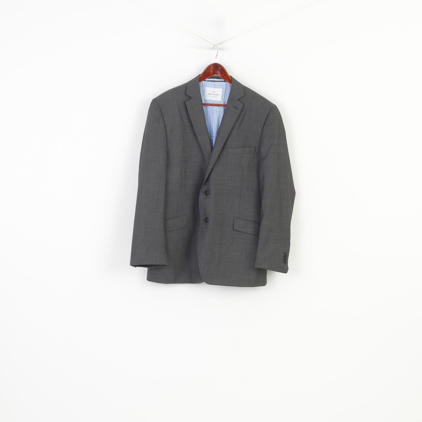 Daniel Hechter Daniel Hechter Fine Tailoring Men 44 Blazer Grey Wool 11062 Size 44R - 1 Thumbnail
