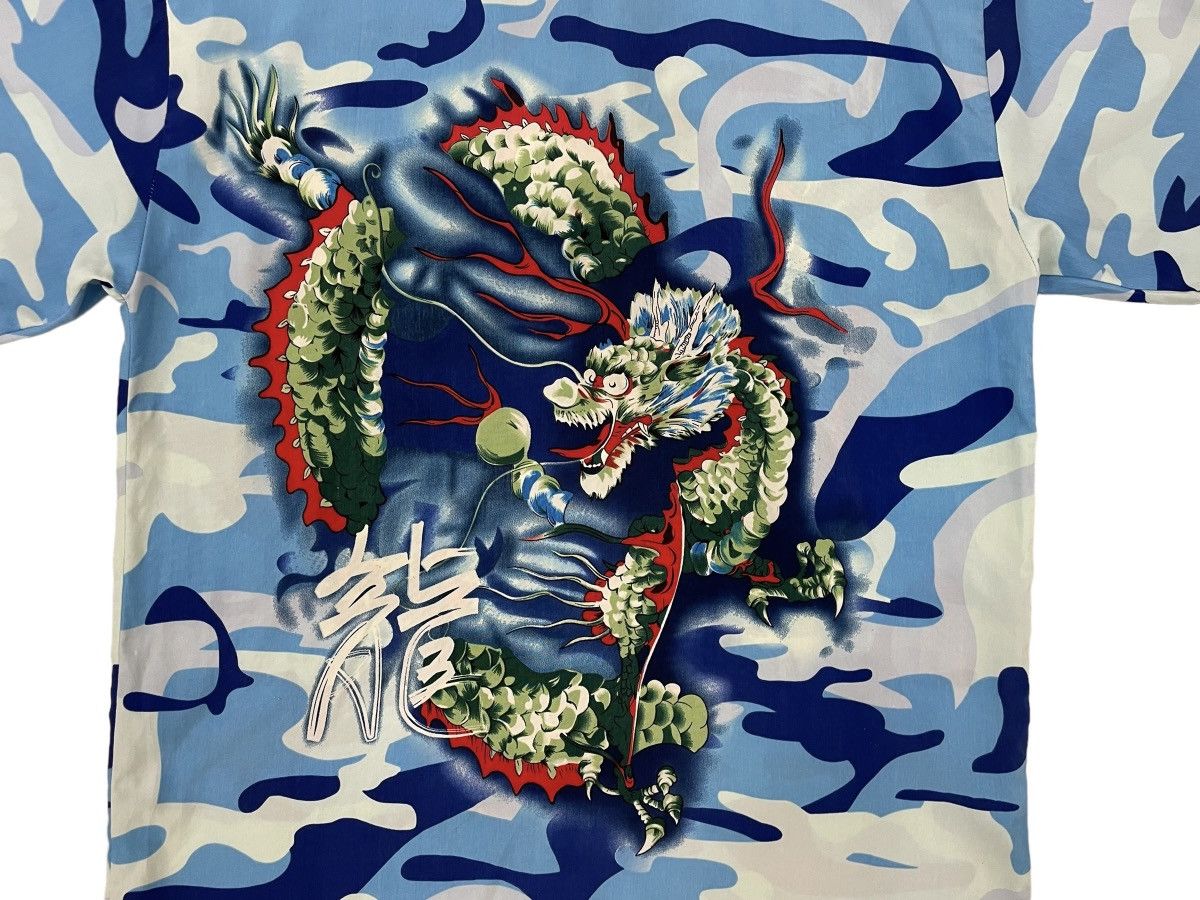 Japanese Brand Sukajan button up tee all overprint camo motif dragon Size US M / EU 48-50 / 2 - 5 Thumbnail