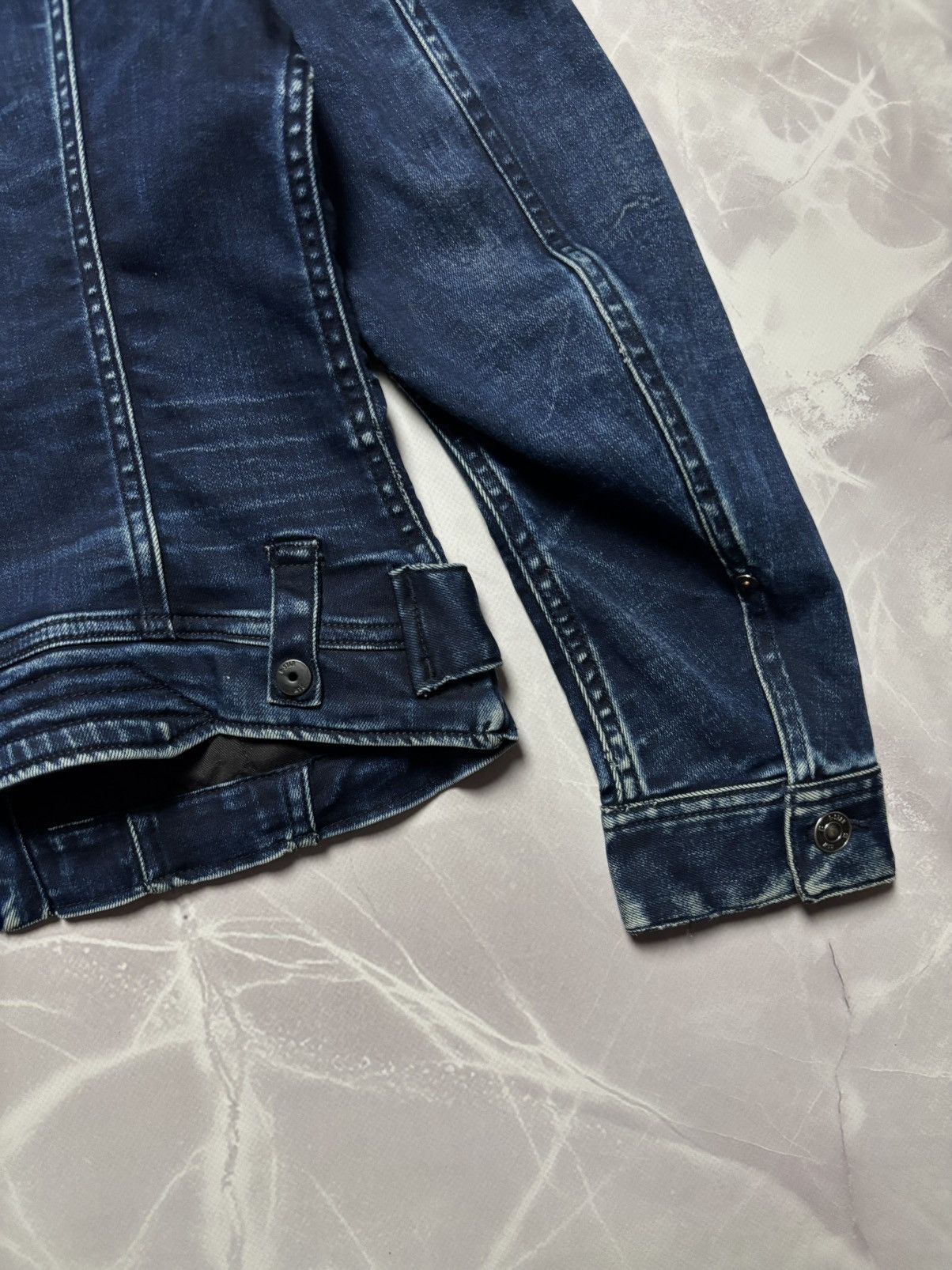 G-Star G-Star RAW Tailor Chopper Denim Jacket Biker Faded Womens L Size L / US 10 / IT 46 - 11 Thumbnail