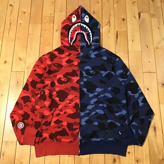 Bape 🔥2XL🔥 BAPE Shark full zip hoodie Red camo Blue camo APE XXL Size US XXL / EU 58 / 5 - 1 Thumbnail