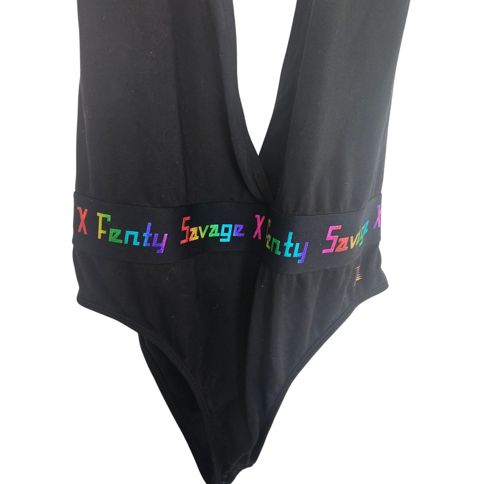 Fenty Savage X Fenty Womens Black One Piece Bodysuit Size M Thong Size M / US 6-8 / IT 42-44 - 3 Thumbnail