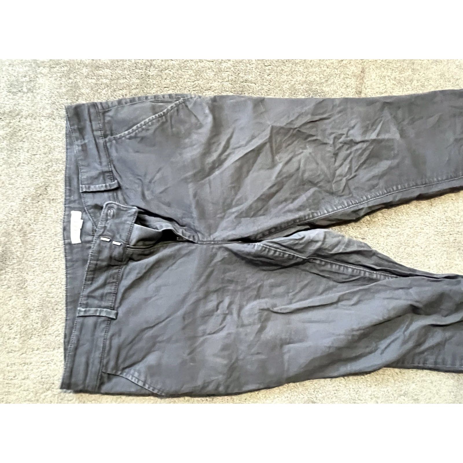 Loft VINTAGE LOFT Dress Pants Skinny Ankle Women’s Size 12 Gray Cotton Spandex Viscose Pockets Size 34" / US 12 / IT 48 - 4 Thumbnail