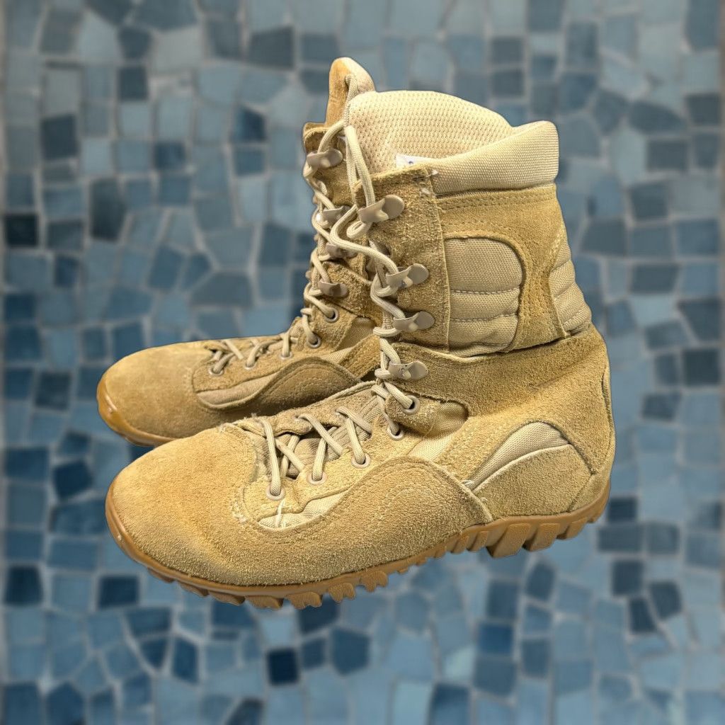 Vibram Belleville Sabre Combat Boots Mens 6W Brown Leather Mid-Calf Steel Toe Vibram 6W USA Combat Boots Mens Boots Size US 6 / EU 39 - 1 Thumbnail