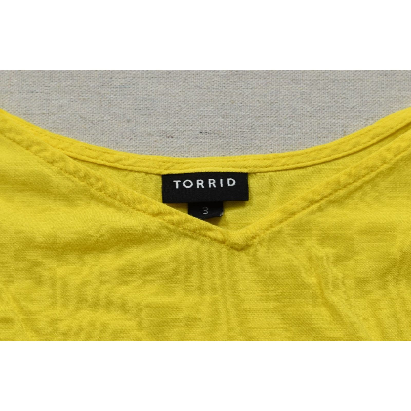 Torrid Torrid Tank Top Cami V-Neck Spaghetti Straps Yellow Plus Size 3 Rayon Spandex Sleeveless Women Size XS / US 0-2 / IT 36-38 - 8 Thumbnail