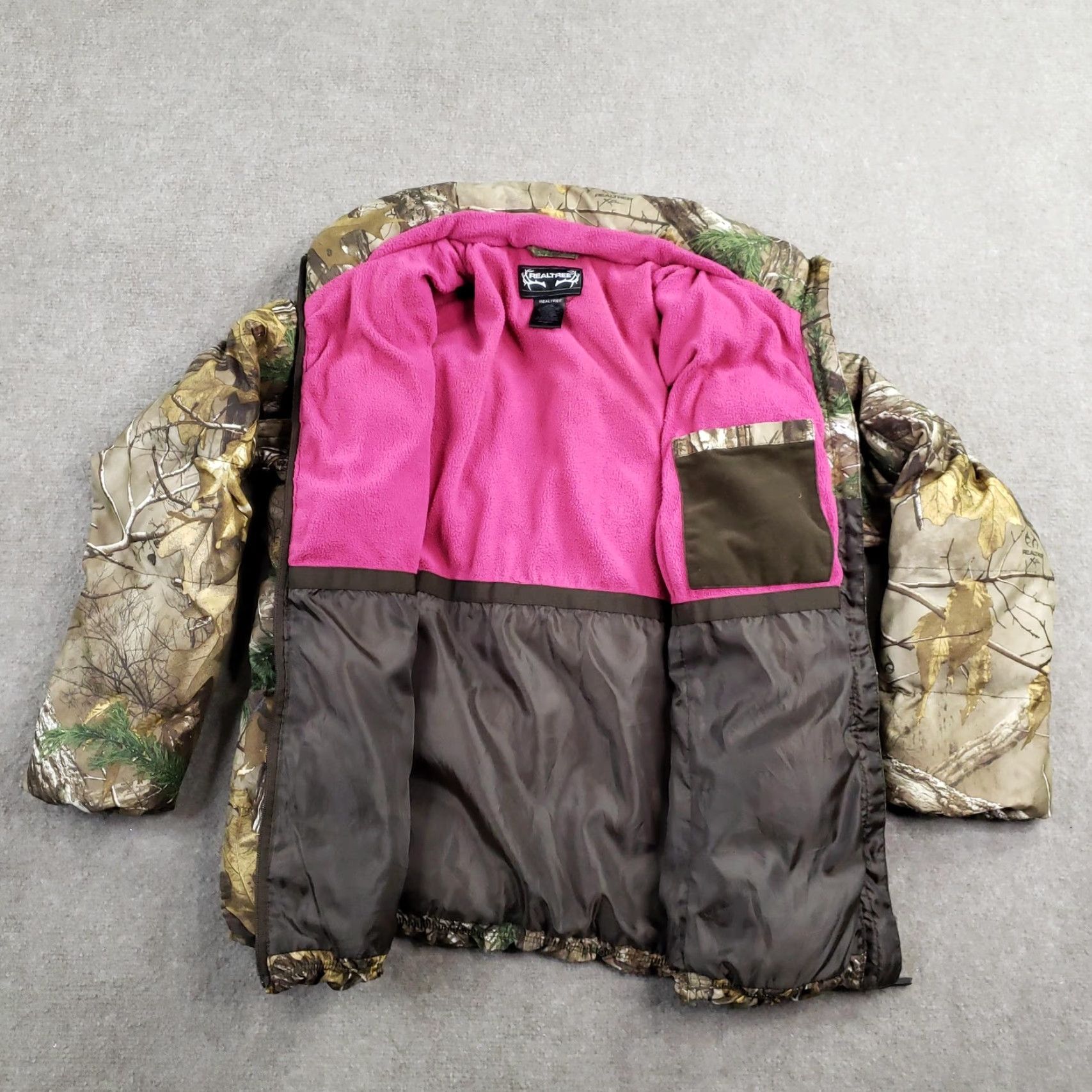 Realtree Realtree Jacket Women L Puffer Insulated Full Zip Hooded Camouflage Brown Green Multicolor Logo Casual Workwear Mens Womens Girls Boys Size L / US 10 / IT 46 - 5 Thumbnail