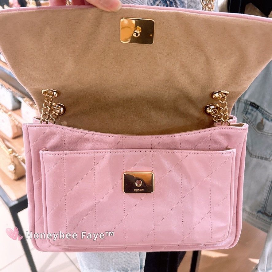 Coach Elodie Crossbody Bag With Quilting CCZ62 Carnation Size ONE SIZE - 4 Thumbnail