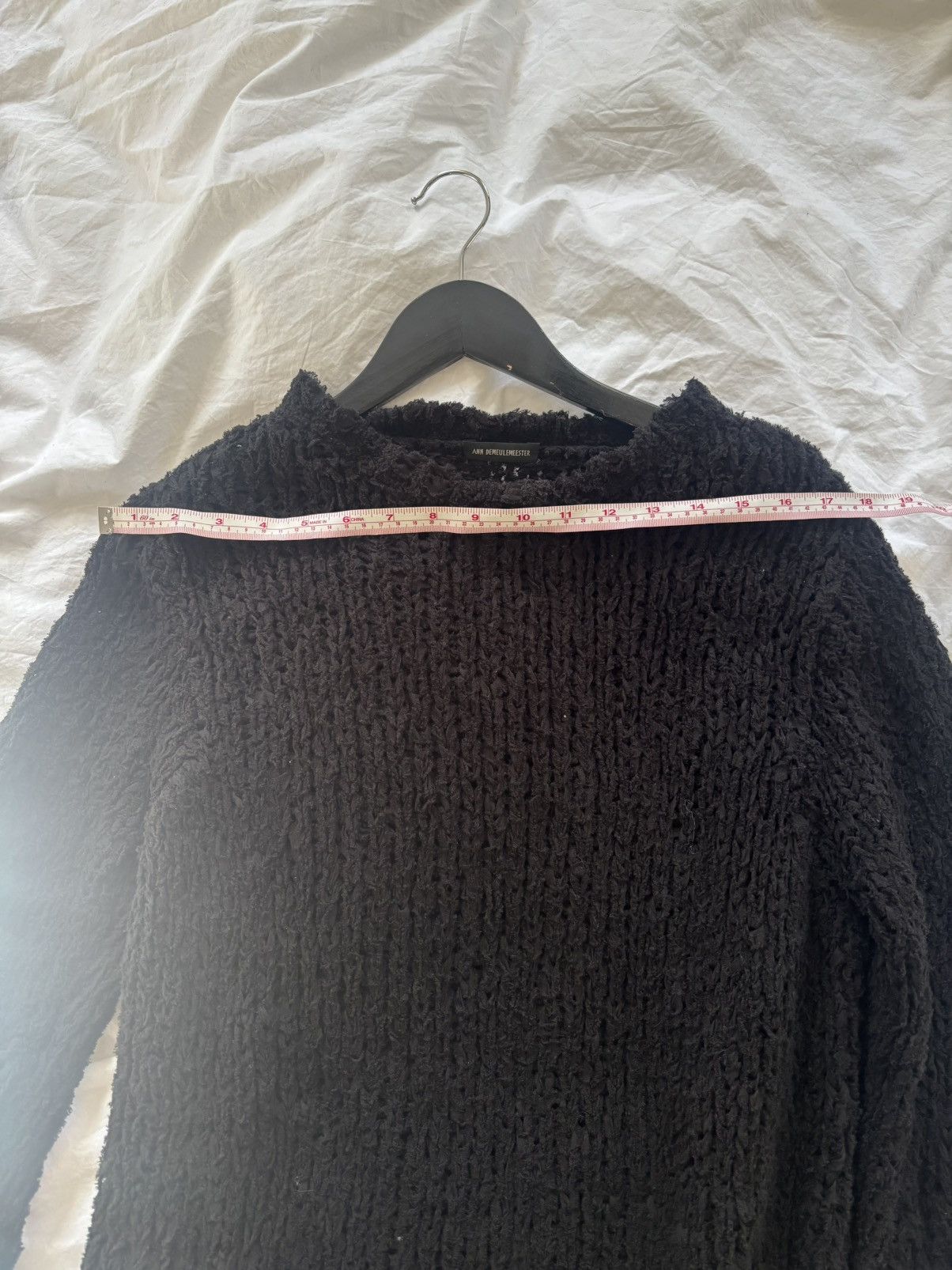 Ann Demeulemeester ANN DEMEULEMEESTER BLACK KNIT SWEATER Size US M / EU 48-50 / 2 - 8 Thumbnail