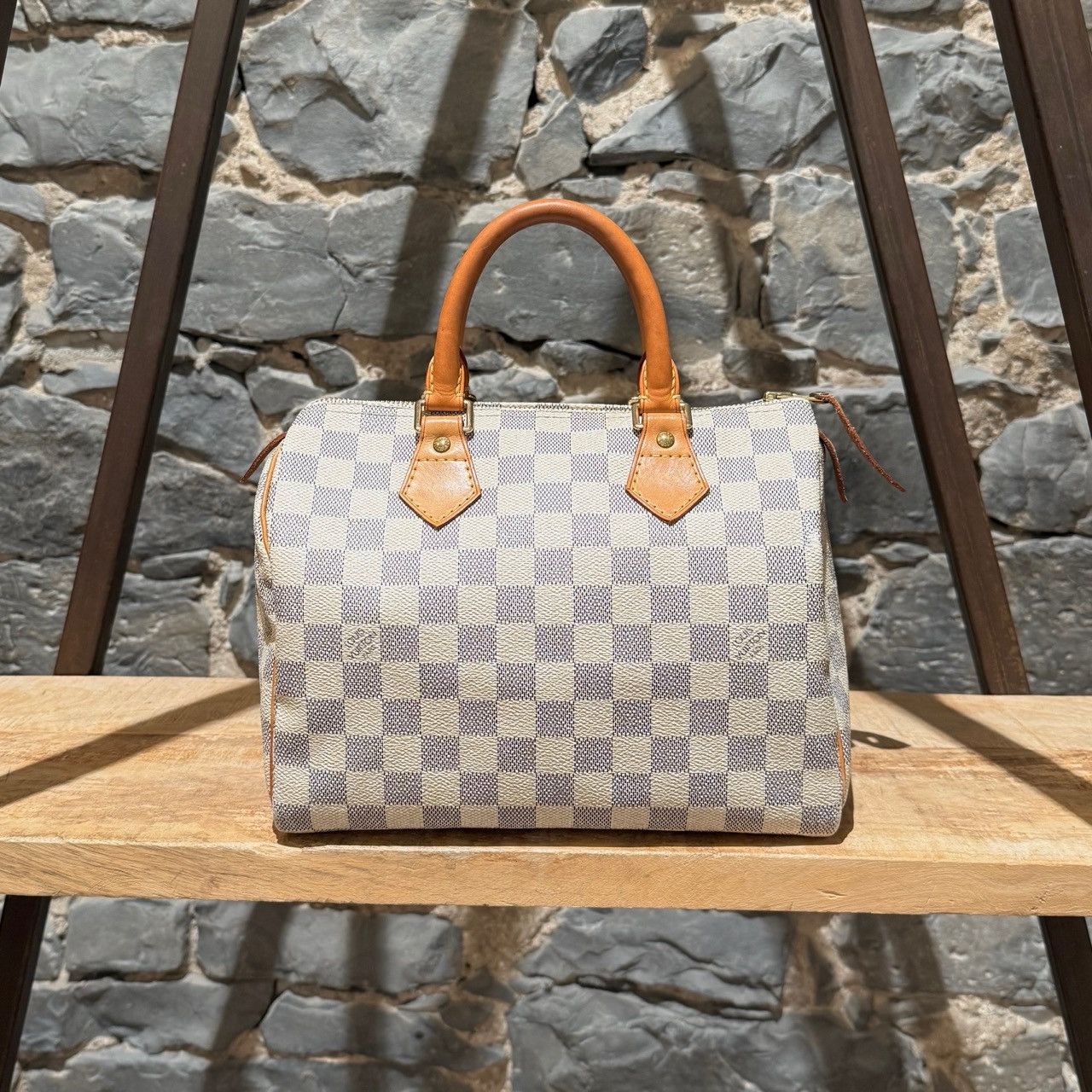 Louis Vuitton Louis Vuitton 2007 Damier Azur Speedy 25 Handbag Size ONE SIZE - 1 Thumbnail