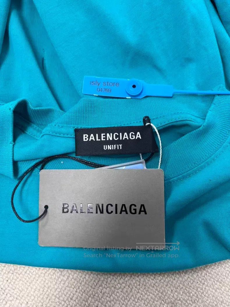 Balenciaga Balenciaga Mosaic Blurred Logo BB Letter Loose Fit Ripped Size US L / EU 52-54 / 3 - 4 Thumbnail