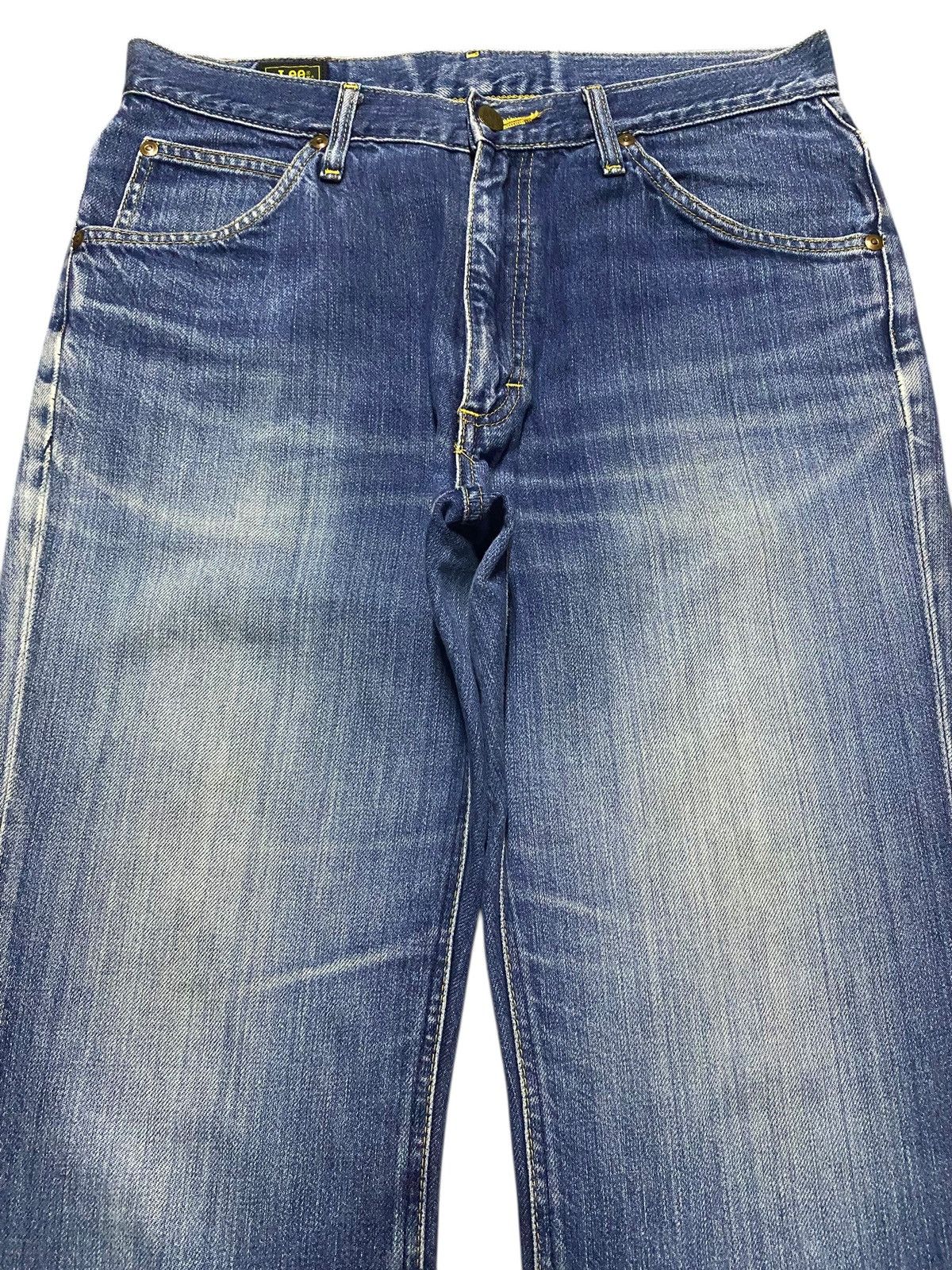 Issey Miyake × Lee Vintage Lee Riders Faded Wash Distressed Flare Jeans Size US 32 / EU 48 - 3 Thumbnail