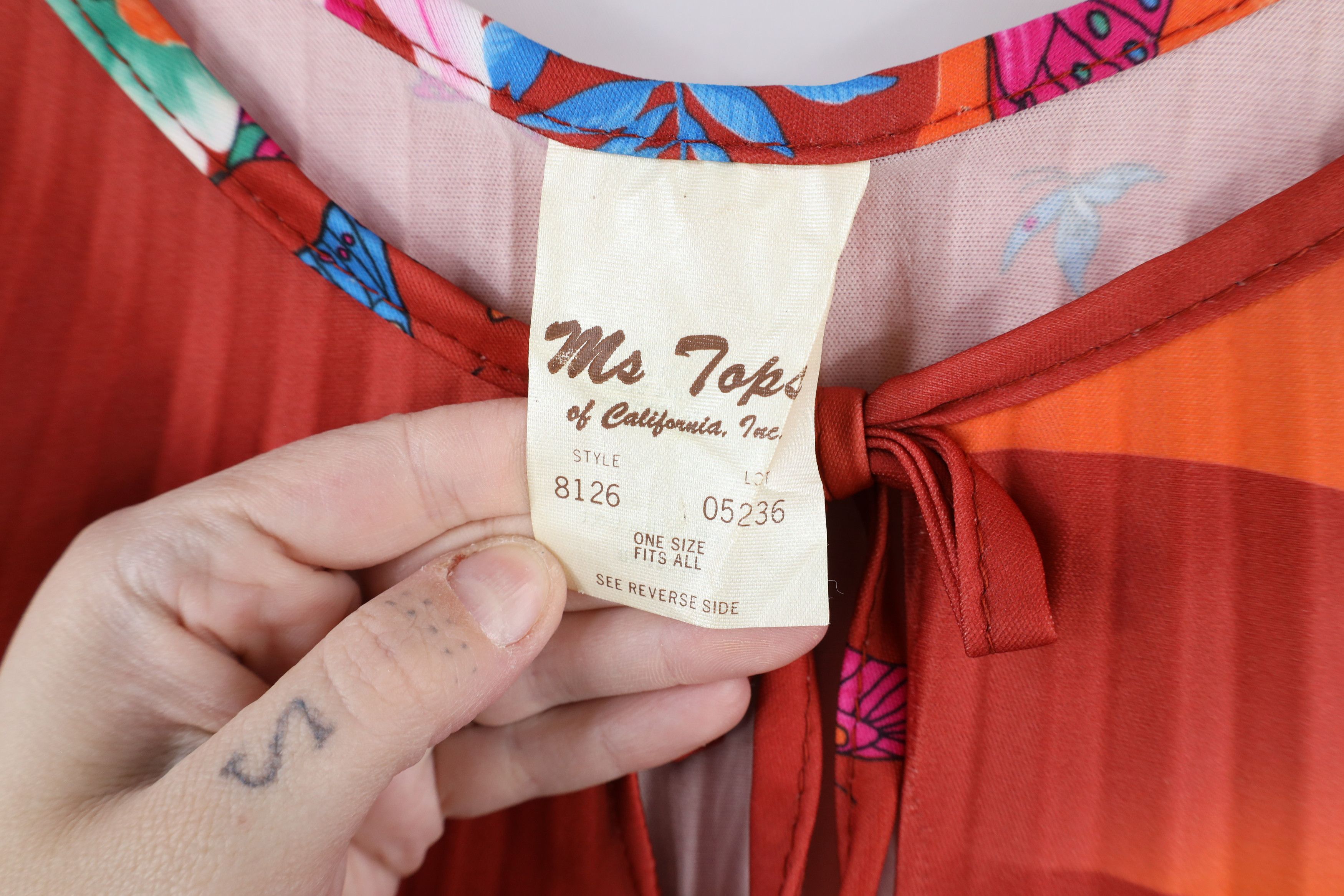 Vintage Vintage 70s Boho Chic Butterfly Flower Cape Shirt USA Size ONE SIZE - 10 Thumbnail