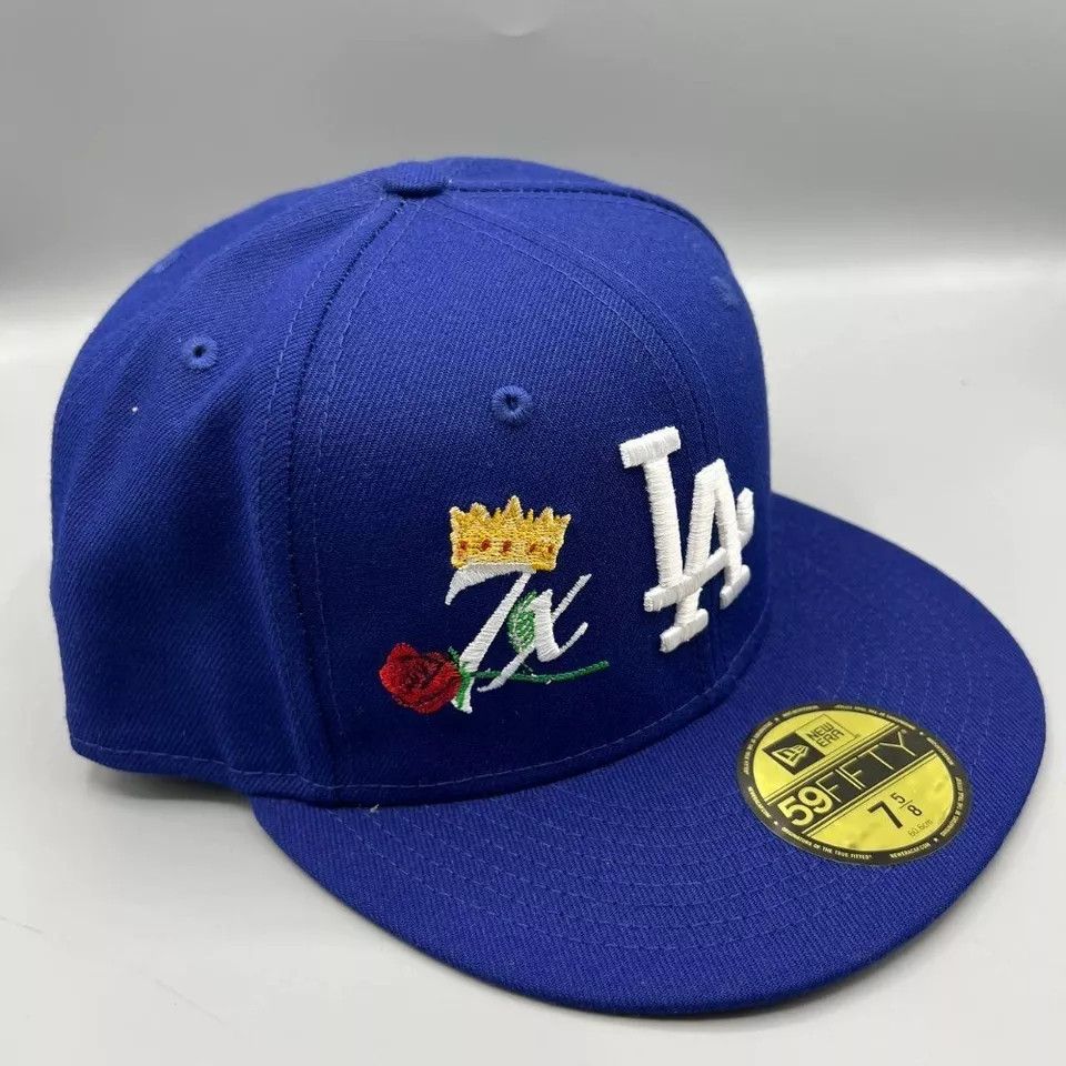 New Era Los Angeles LA Dodgers Hat Men 7 5/8 59Fifty New Era Fitted Size ONE SIZE - 3 Thumbnail