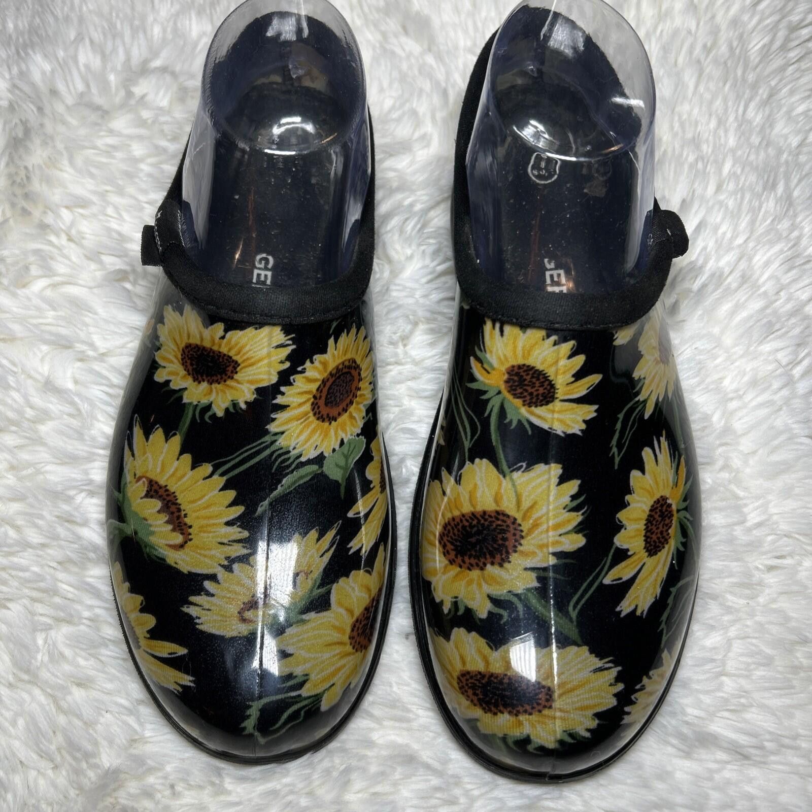 Louisville Slugger SLOGGERS Women’s Size 8 Waterproof Black Sunflowers Made USA Size ONE SIZE - 1 Thumbnail