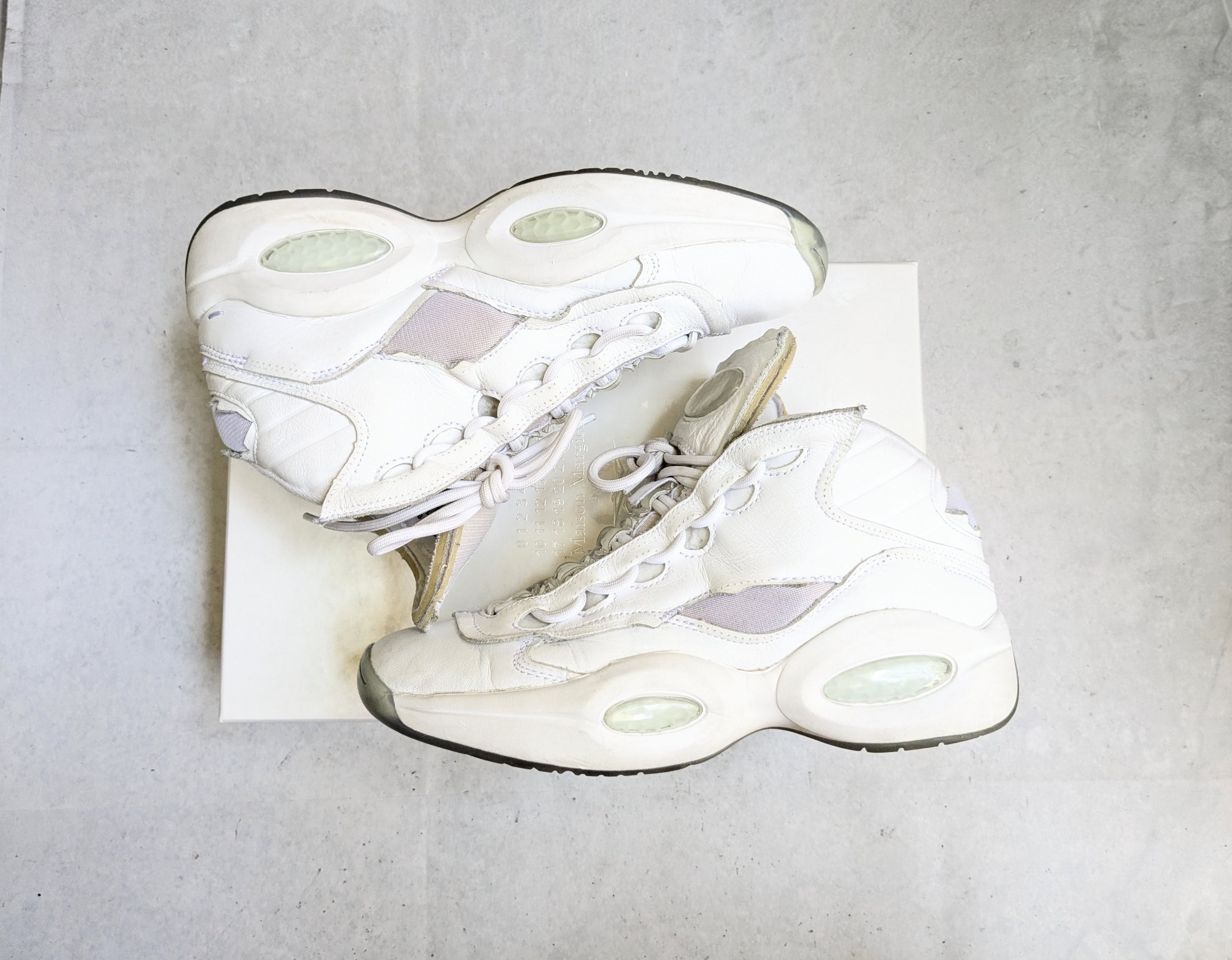 Maison Margiela × Reebok Maison Margiela Reebok Question White 9 High Tops Leather Size US 9 / EU 42 - 1 Thumbnail