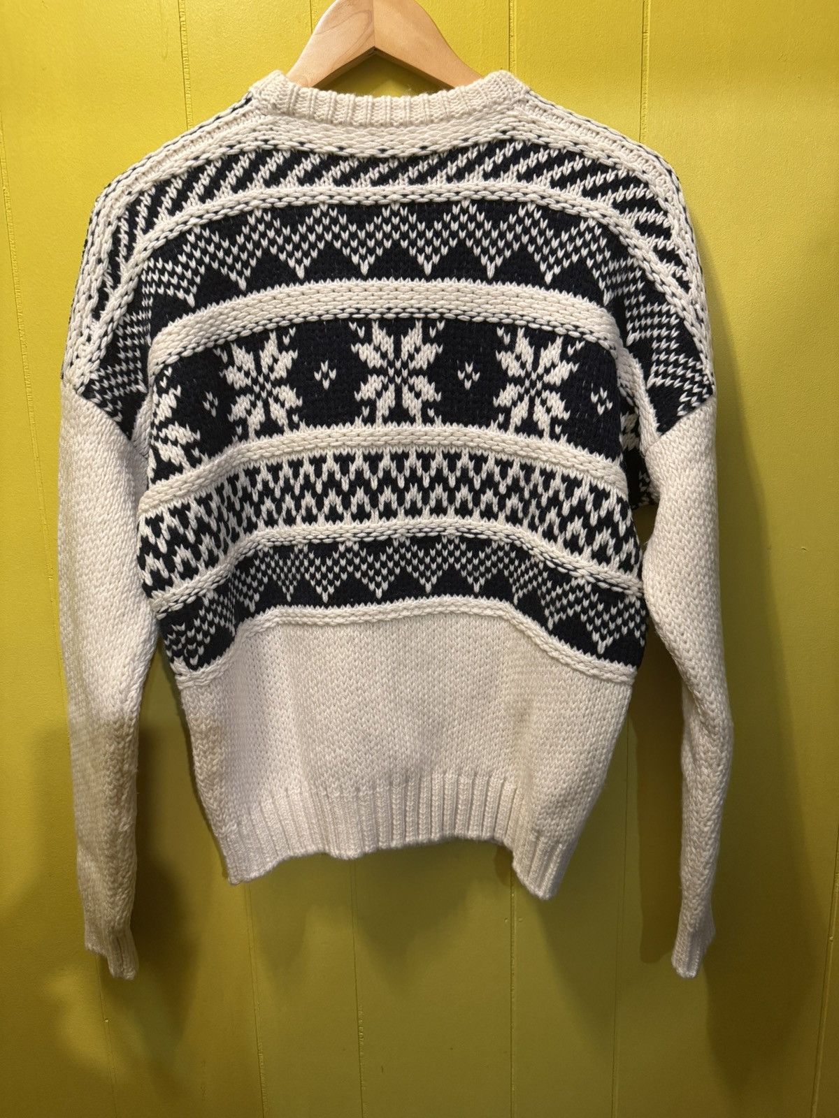 Maje Maje Black/White Wool Blend Fair Isle H18MOCKOON ECRU Size M / US 6-8 / IT 42-44 - 3 Thumbnail