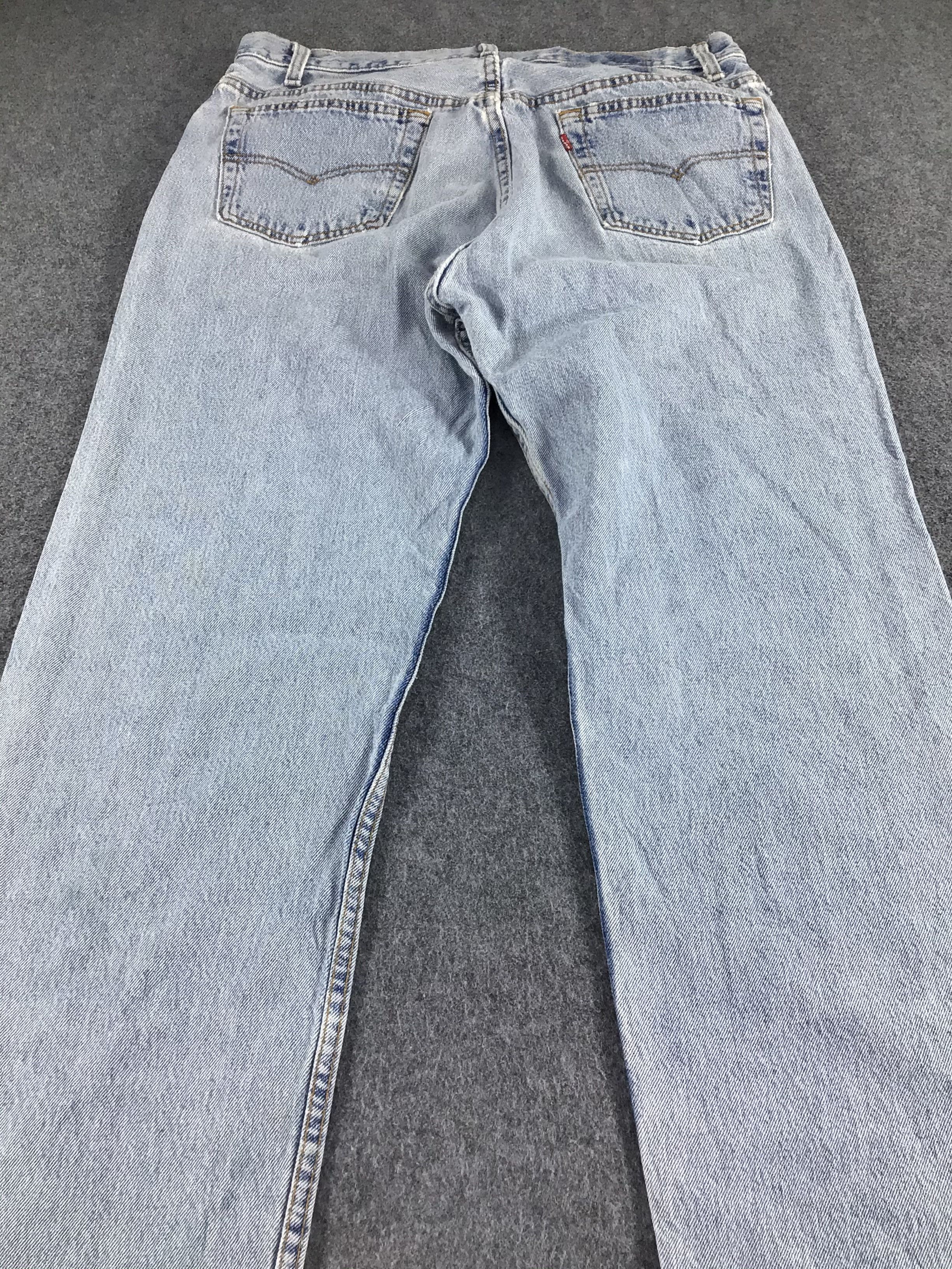 Levi's Vintage 90s Levis 501 Jeans Stone Washed Denim -J431 Size US 33 - 4 Thumbnail