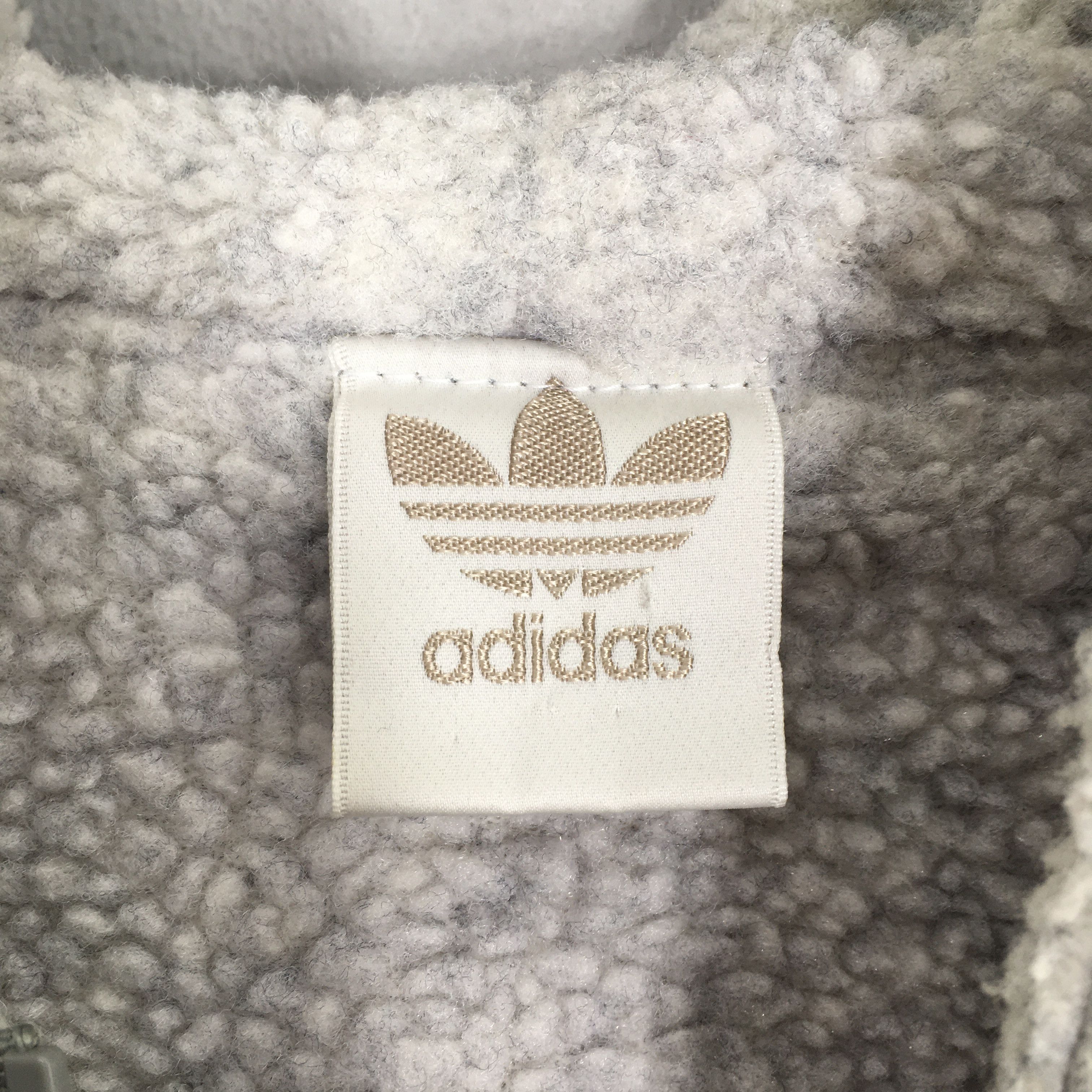 Adidas × Vintage Vintage 80s Adidas Trefoil Sherpa Hoodie Sweatshirt Medium Size US M / EU 48-50 / 2 - 3 Thumbnail