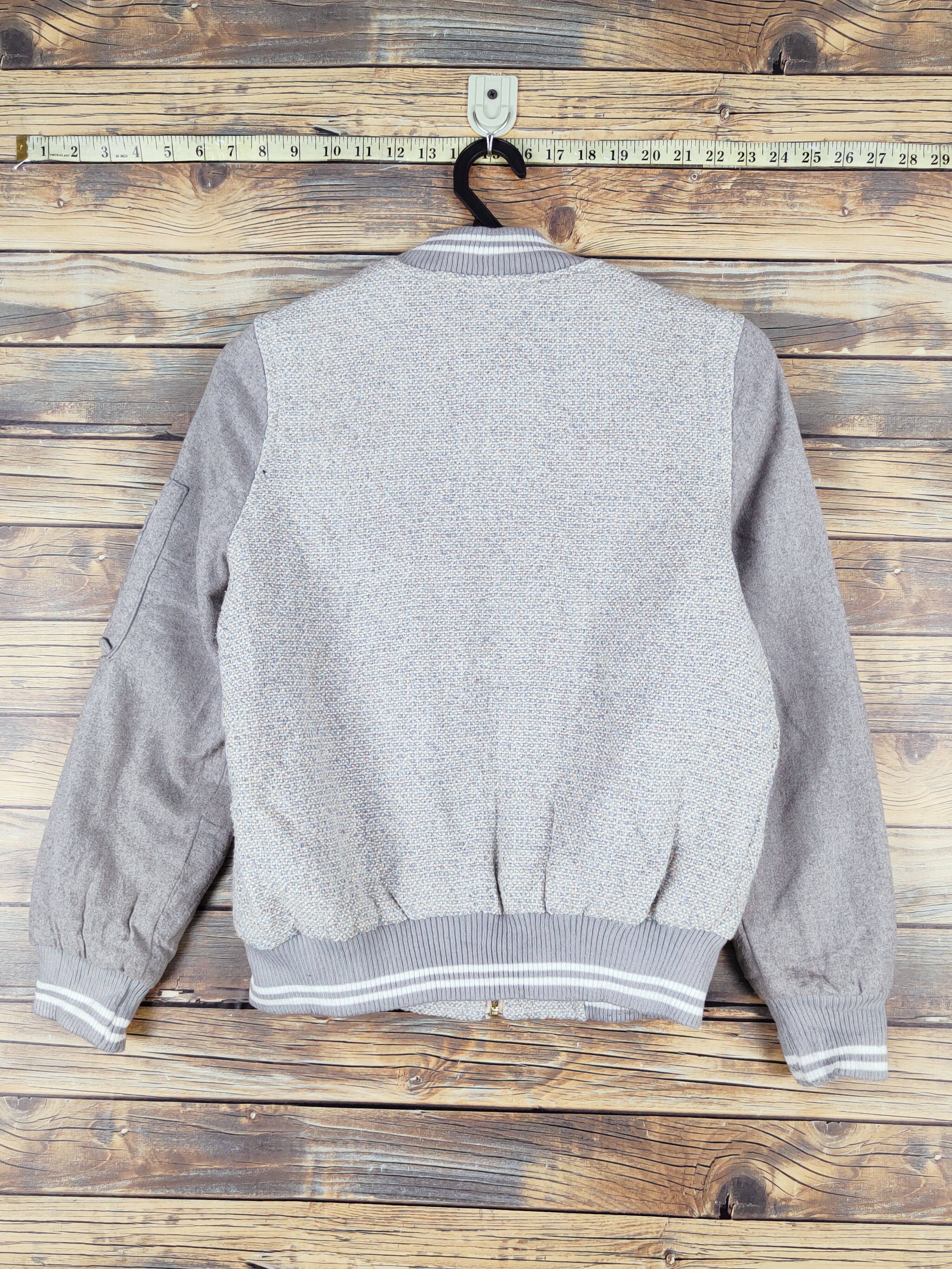 Japanese Brand DL Clice de Paris Gray varsity Jackets #W1157 Size S / US 4 / IT 40 - 7 Thumbnail