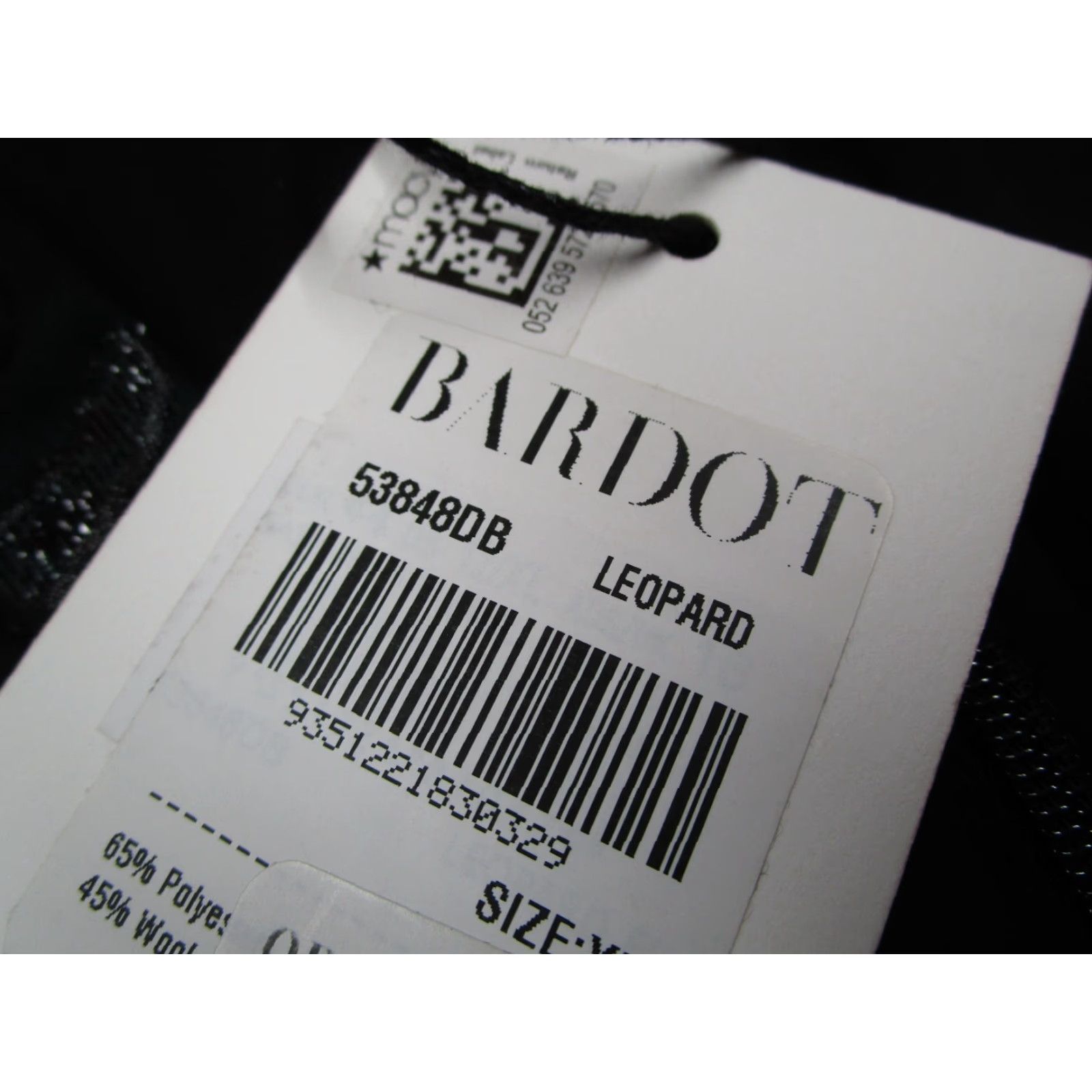 Vintage Bardot Dress Women 12 Extra Large Black Leopard Floral Long Sleeve Minidress Size XL / US 12-14 / IT 48-50 - 4 Thumbnail