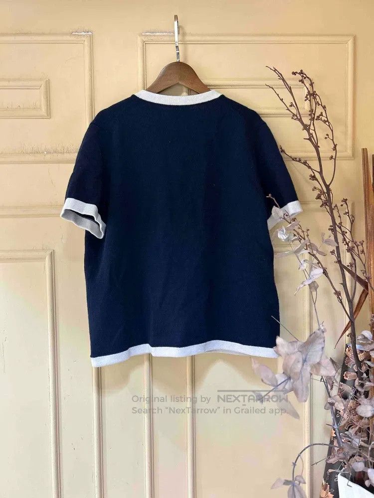 Chanel Chanel Blue and white two-pocket short-sleeved cardigan co Size M / US 6-8 / IT 42-44 - 2 Thumbnail