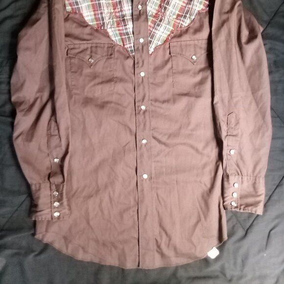 Other Vintage H Bar C Embroidered Plaid Western Pearl Snap Shirt Size US L / EU 52-54 / 3 - 3 Thumbnail