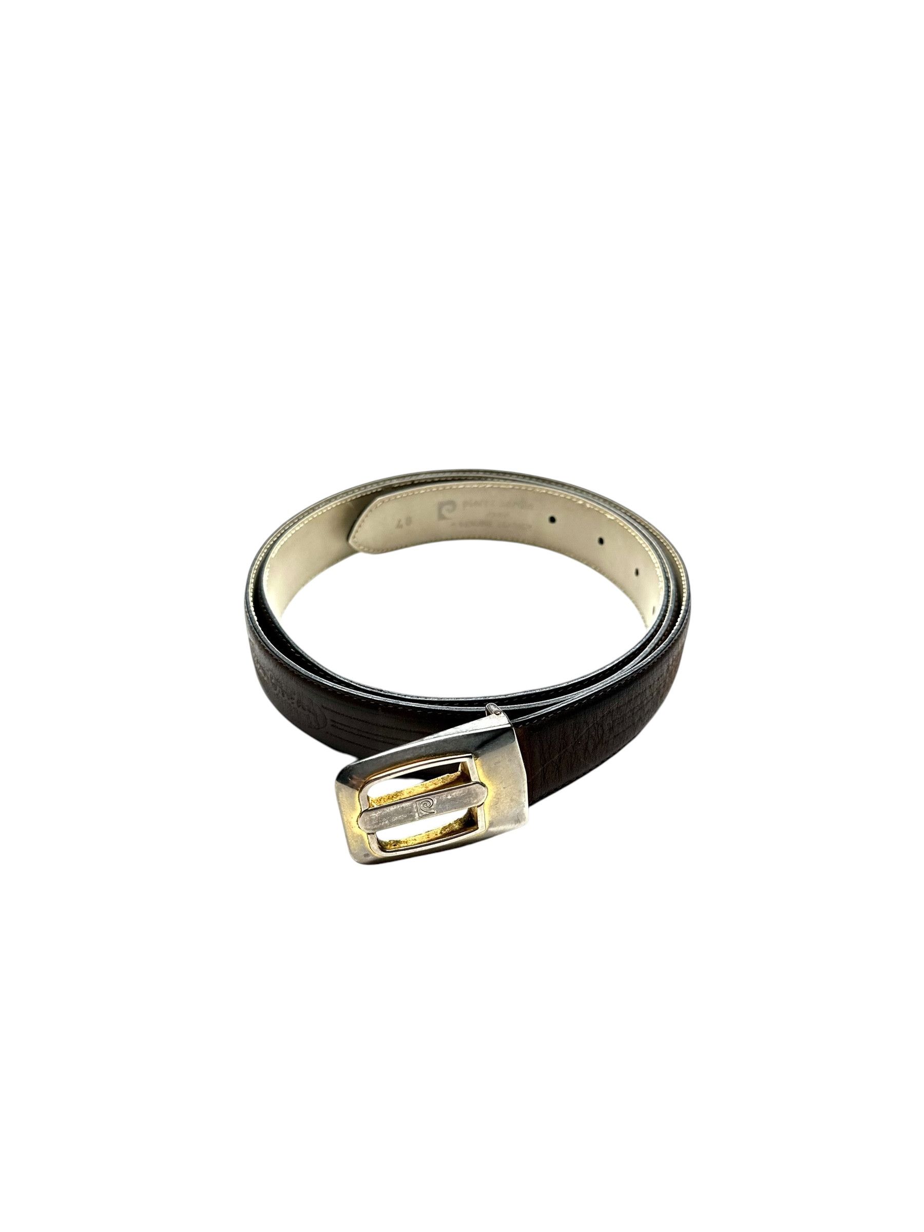 Pierre Cardin Pierre Cardin Leather Gold Buckle Belt Size ONE SIZE - 1 Thumbnail