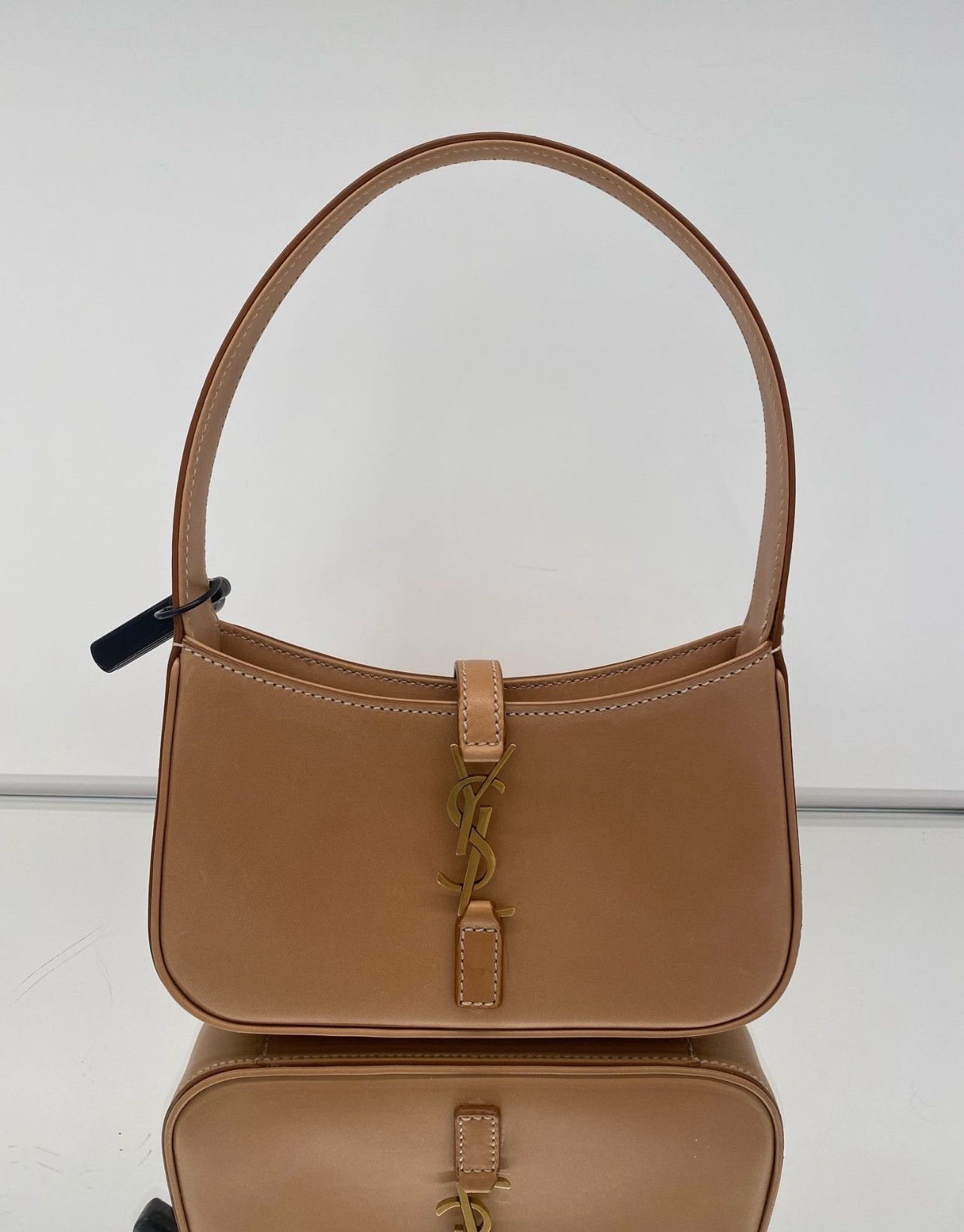 Saint Laurent Paris Saint Laurent Mini 5A7 Leather Hobo Bag in Brown, Women's