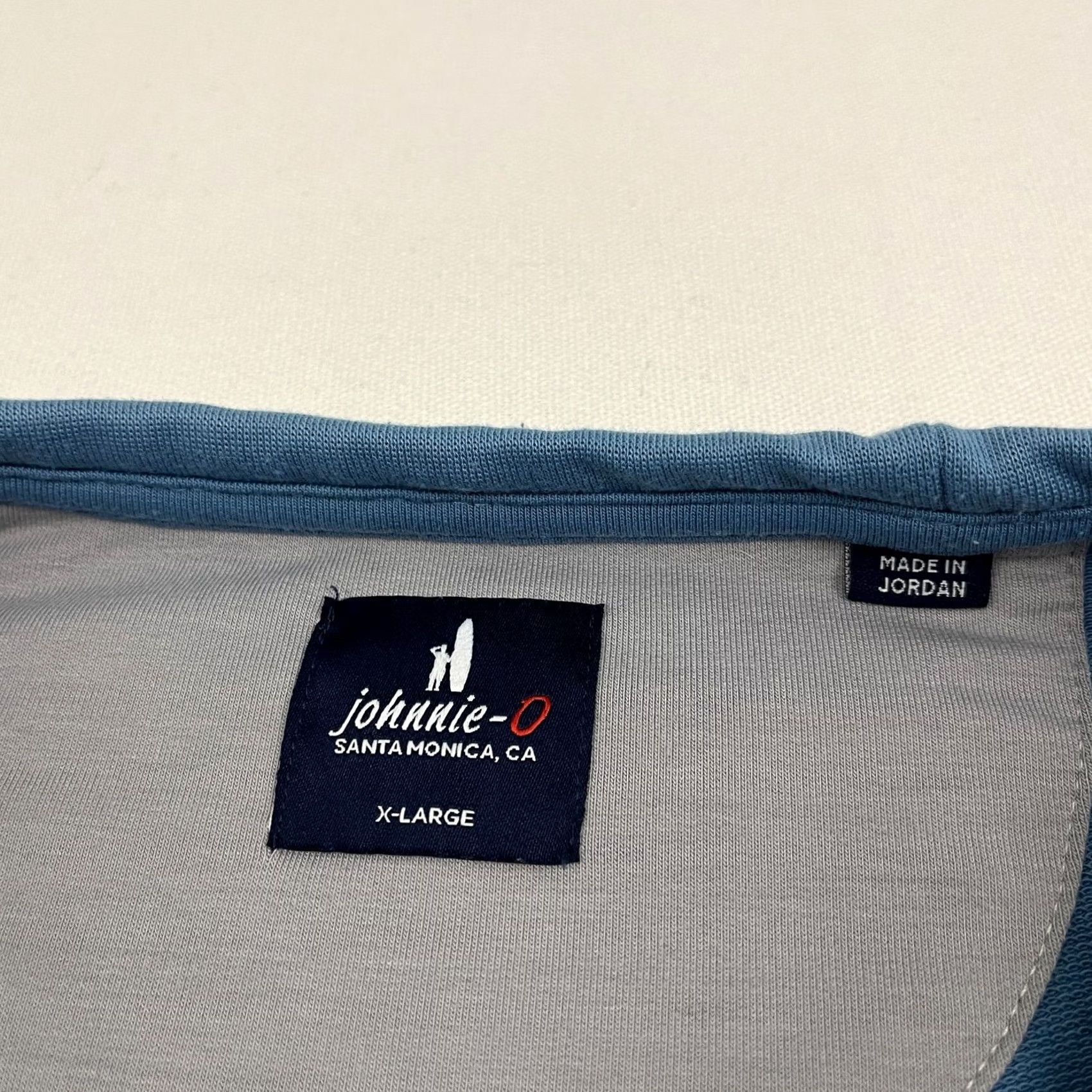 johnnie-O Johnnie O Reilly Pullover Mens XL Mid Blue Performance Stretch Crewneck Casual Sweater Sport Golf Gym Running Fashion Knit Shirt Mens XL Blue Size US XL / EU 56 / 4 - 2 Thumbnail
