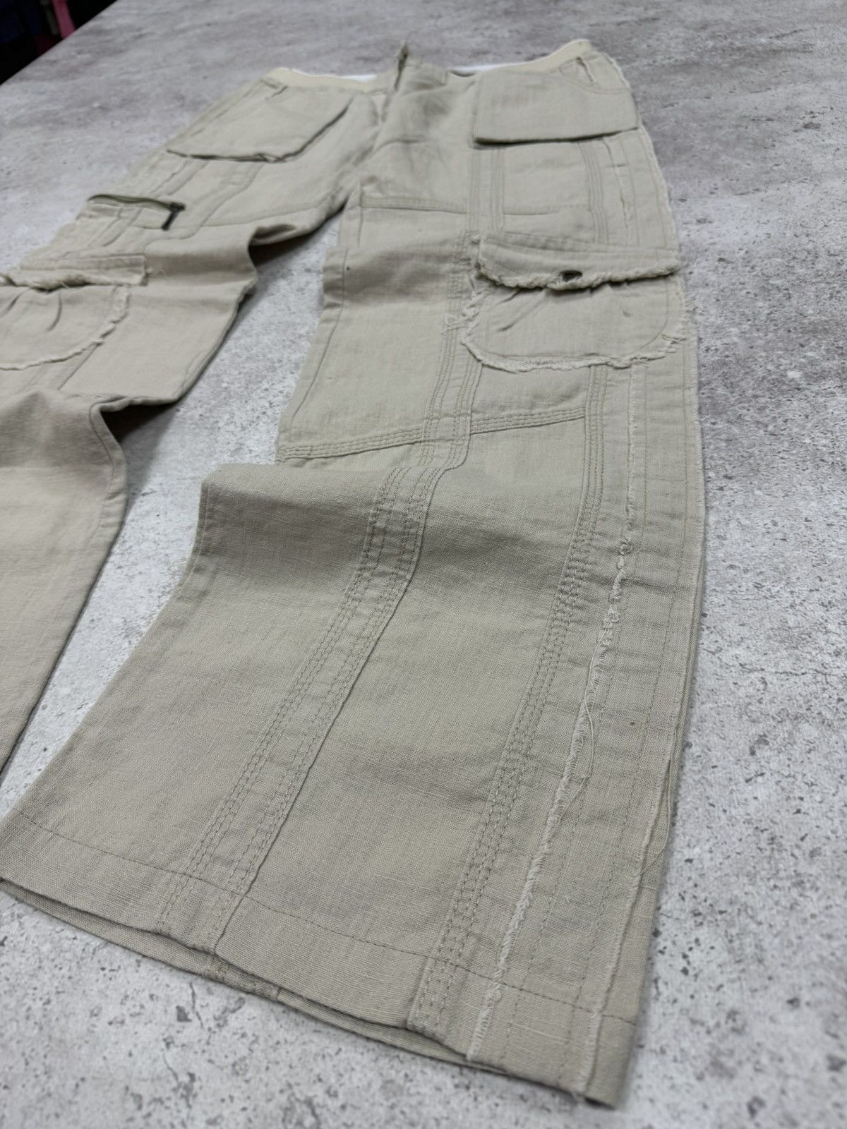 If Six Was Nine × Junya Watanabe × Le Grande Bleu (L.G.B.) Vintage Japanese Linen Y2K Goa Style Pants Size US 29 - 3 Thumbnail