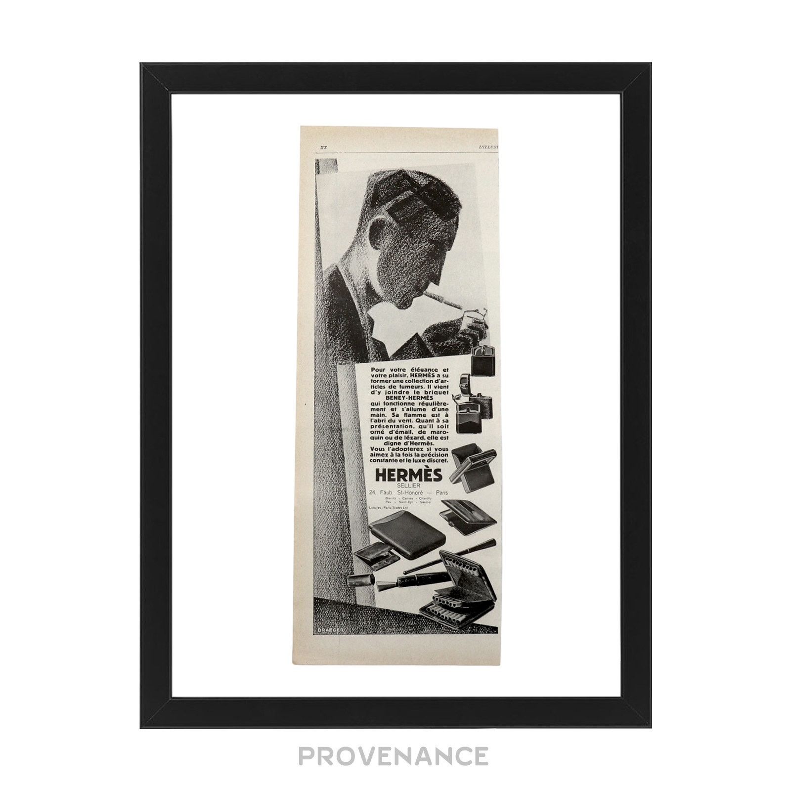 Hermes 🔴 Hermes Antique Vintage Newsprint Ad - HERMÈS SELLIER Size ONE SIZE - 1 Thumbnail