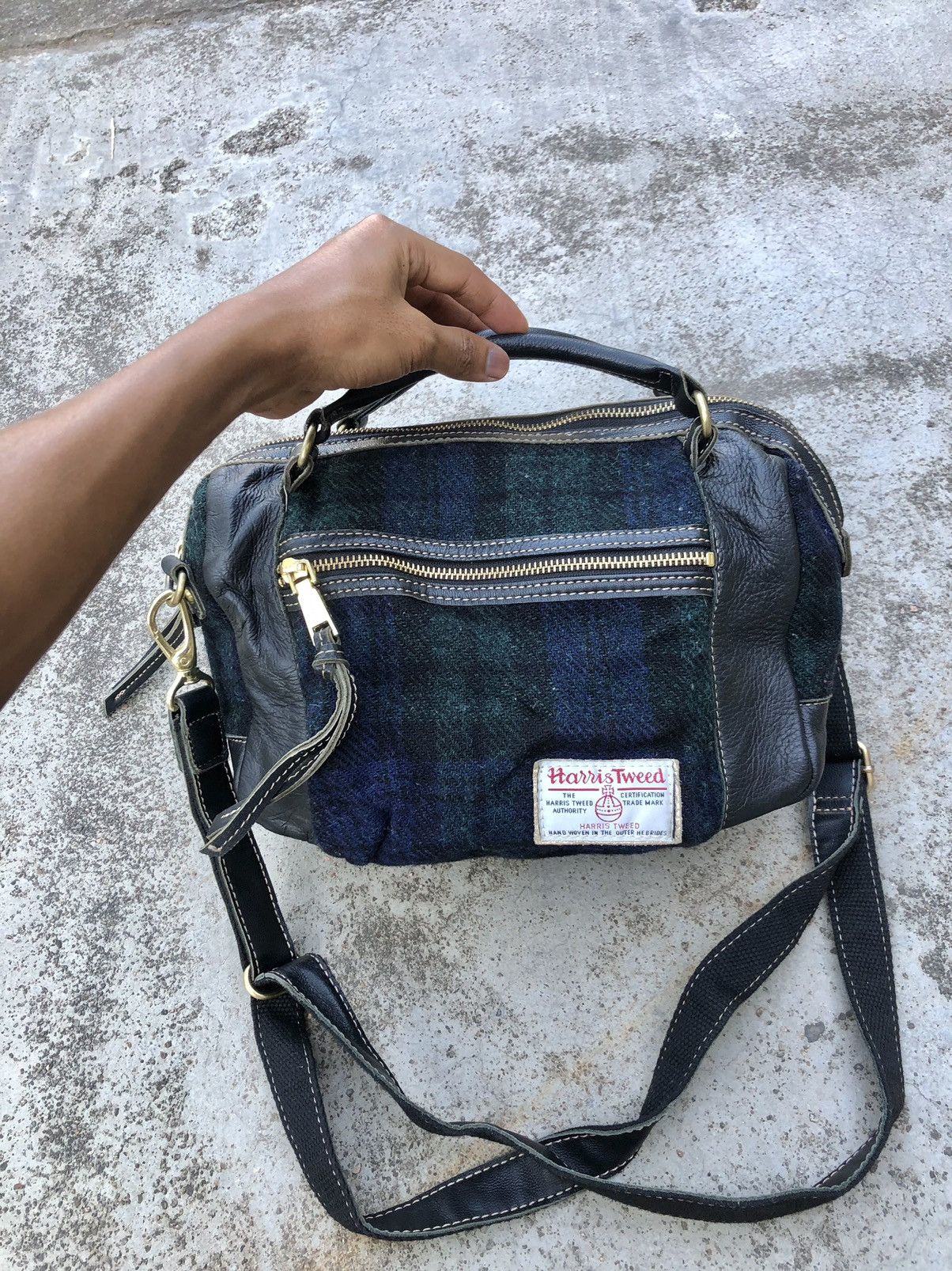 Genuine Leather HARRIS TWEED X PERCHE SLING/HANDBAG Size ONE SIZE - 1 Thumbnail