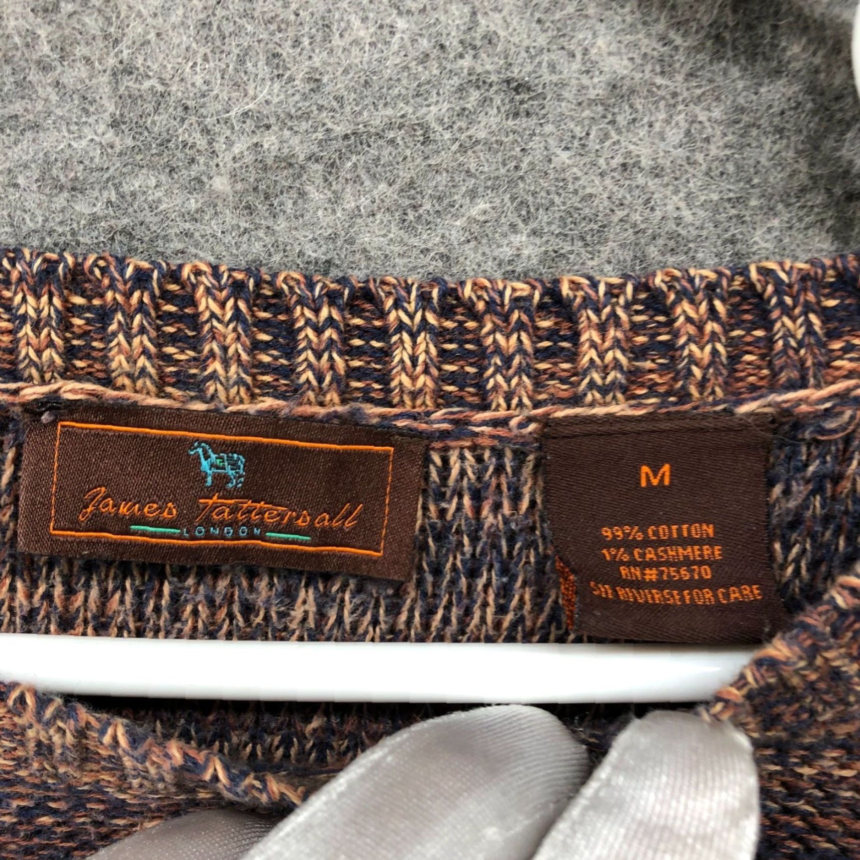 Vintage James Tattersall Cashmere Cotton Sweater Mens M Brown Crewneck Pullover Relaxed Classic Casual Size US M / EU 48-50 / 2 - 6 Thumbnail