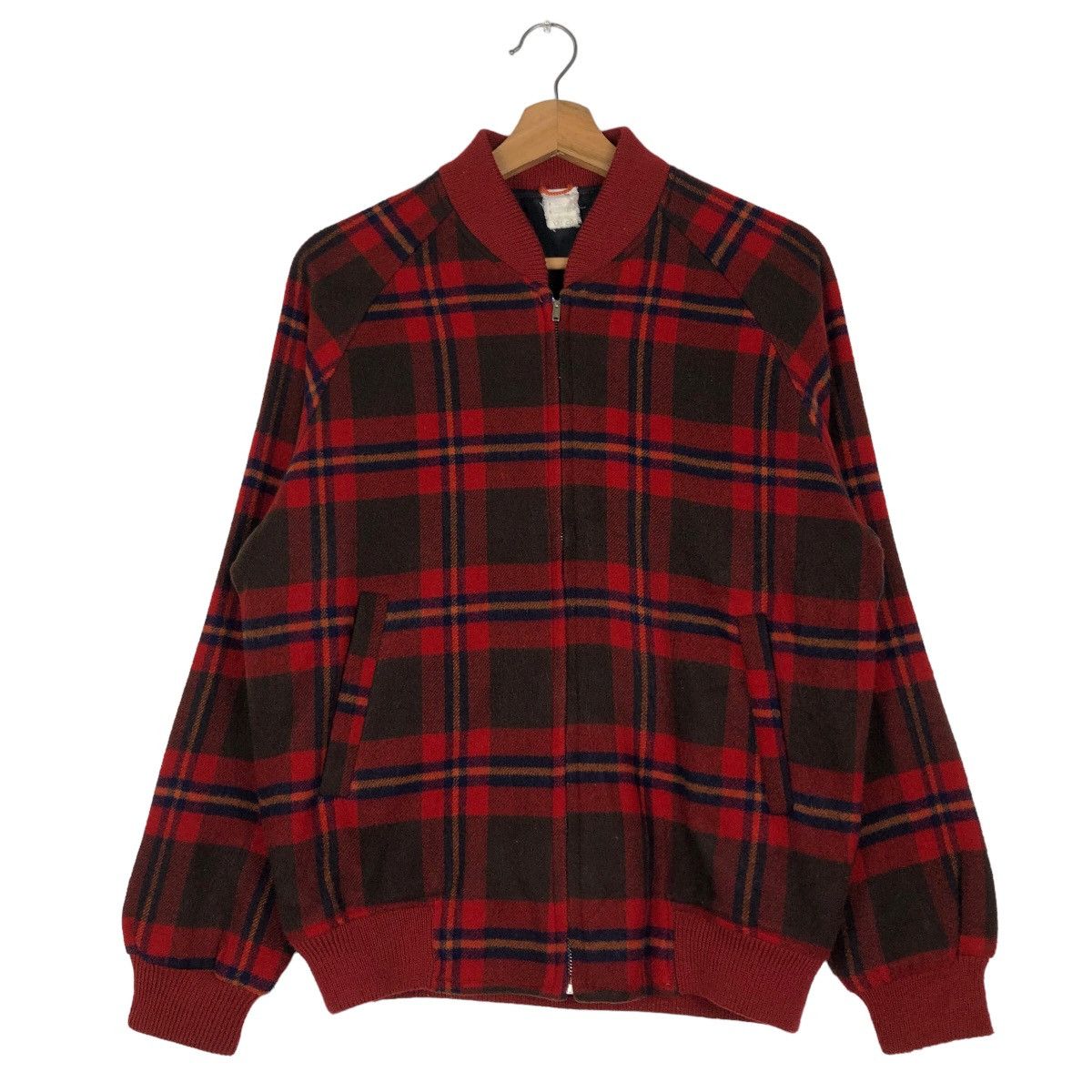 Japanese Brand 🔥Punk Design Tartan Check Bomber Jacket Wool Issey Miyake Size US L / EU 52-54 / 3 - 1 Thumbnail