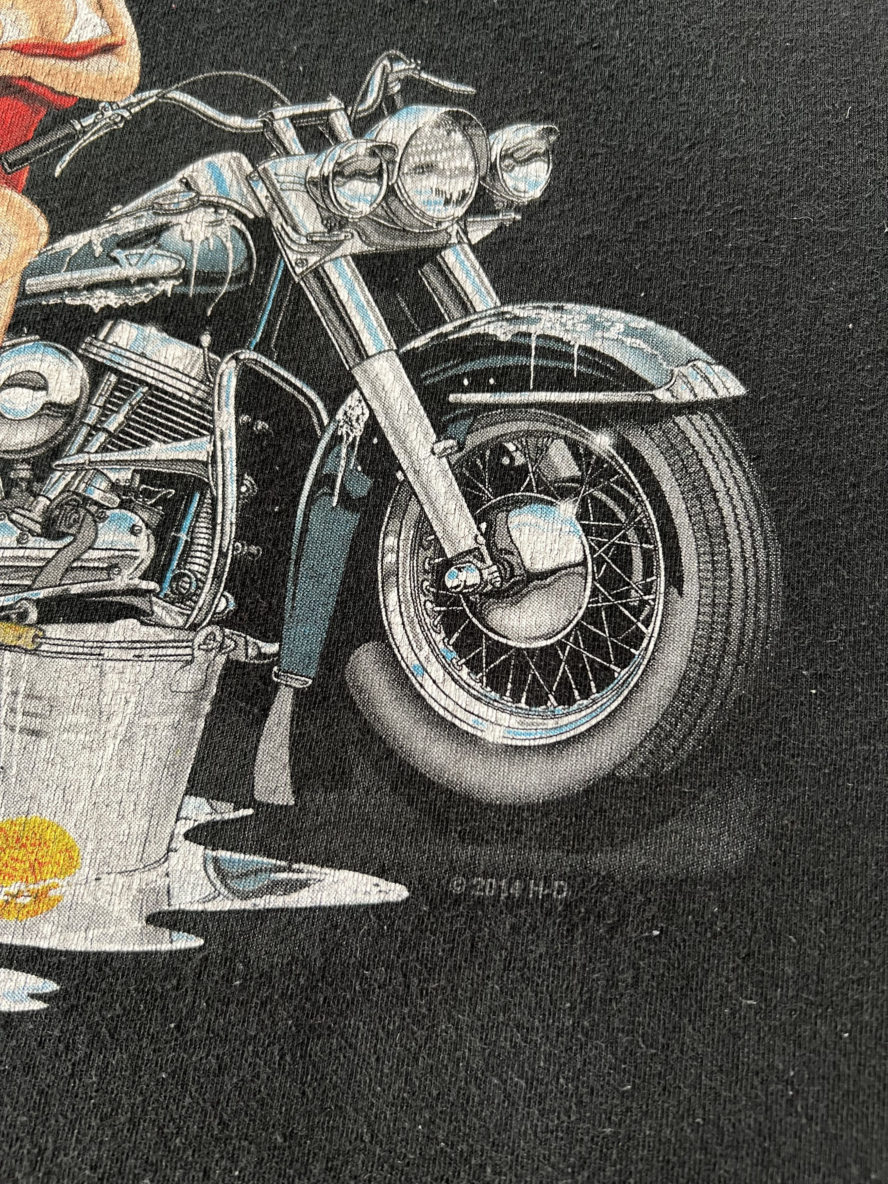 Harley Davidson Vintage 2014 Harley Davidson Sexy Girl Switzerland T-shirt Size US L / EU 52-54 / 3 - 7 Thumbnail