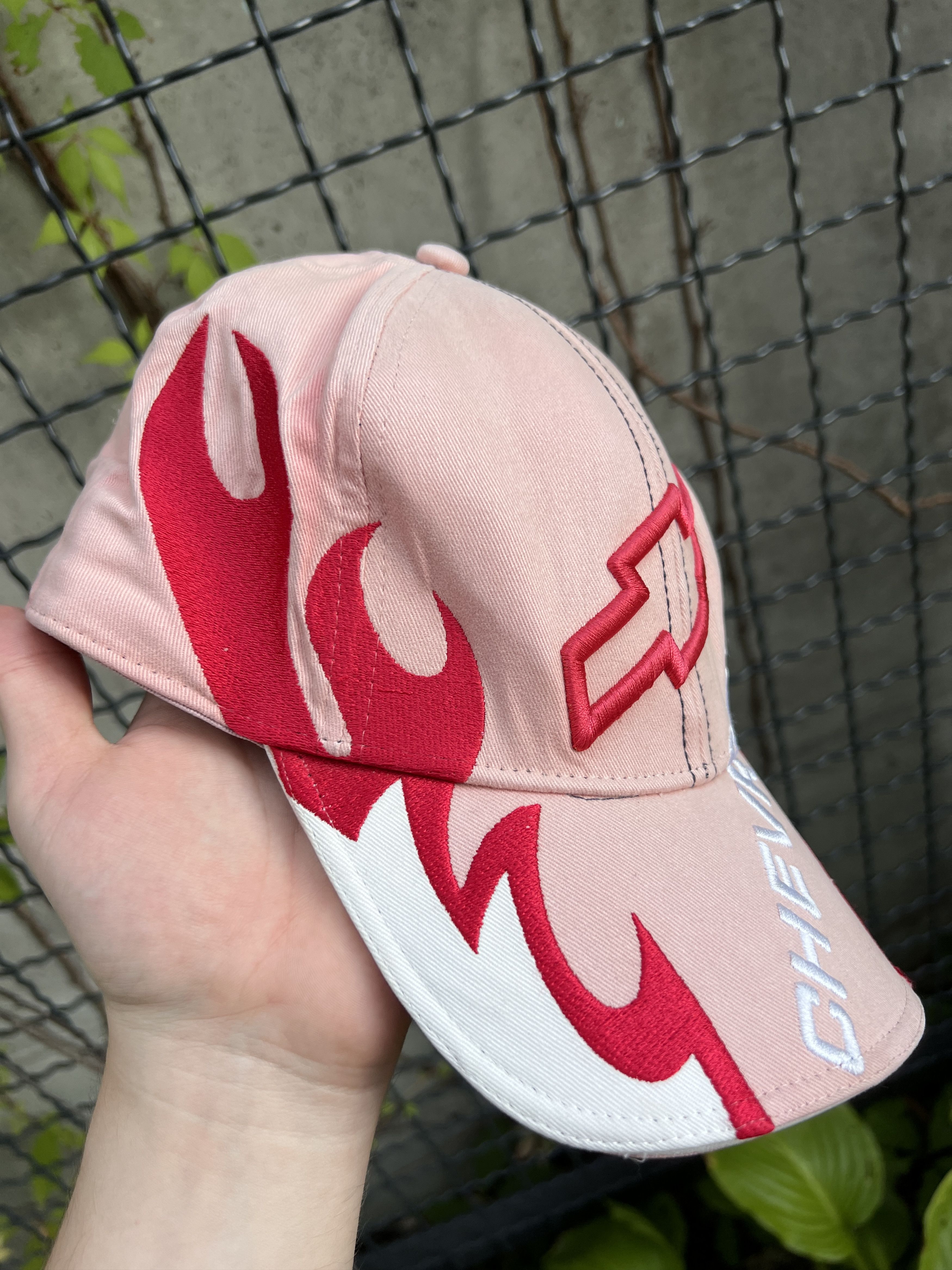 Vintage Vintage 90s Chevrolet Racing flame cap Size ONE SIZE - 4 Thumbnail