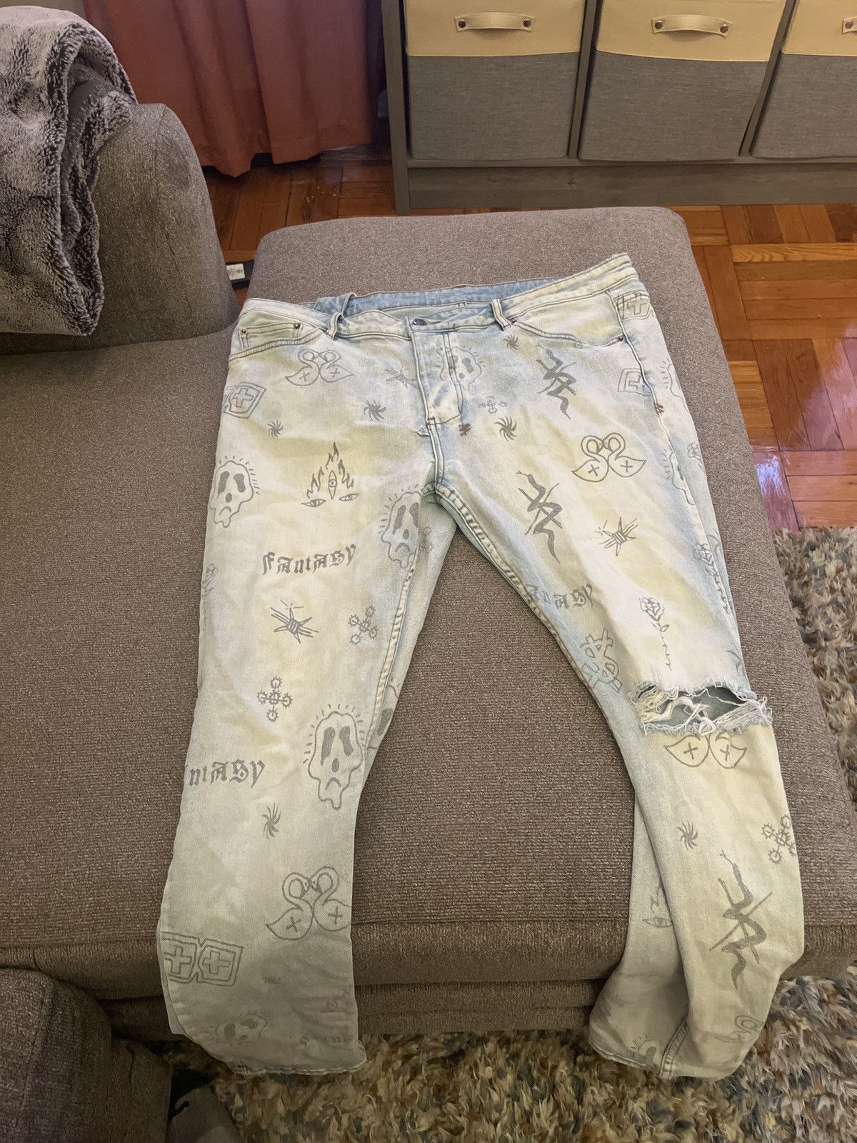 Ksubi ksubi Chitch Stik N Poke Slim-Fit Jeans Size US 40 / EU 56 - 3 Thumbnail