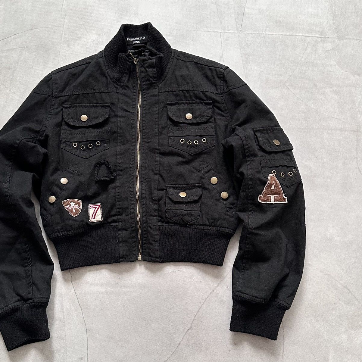 Hysteric Glamour × Undercover Punk Crop Bomber Jacket Miss Sixty Diesel Vibe Size S / US 4 / IT 40 - 2 Thumbnail