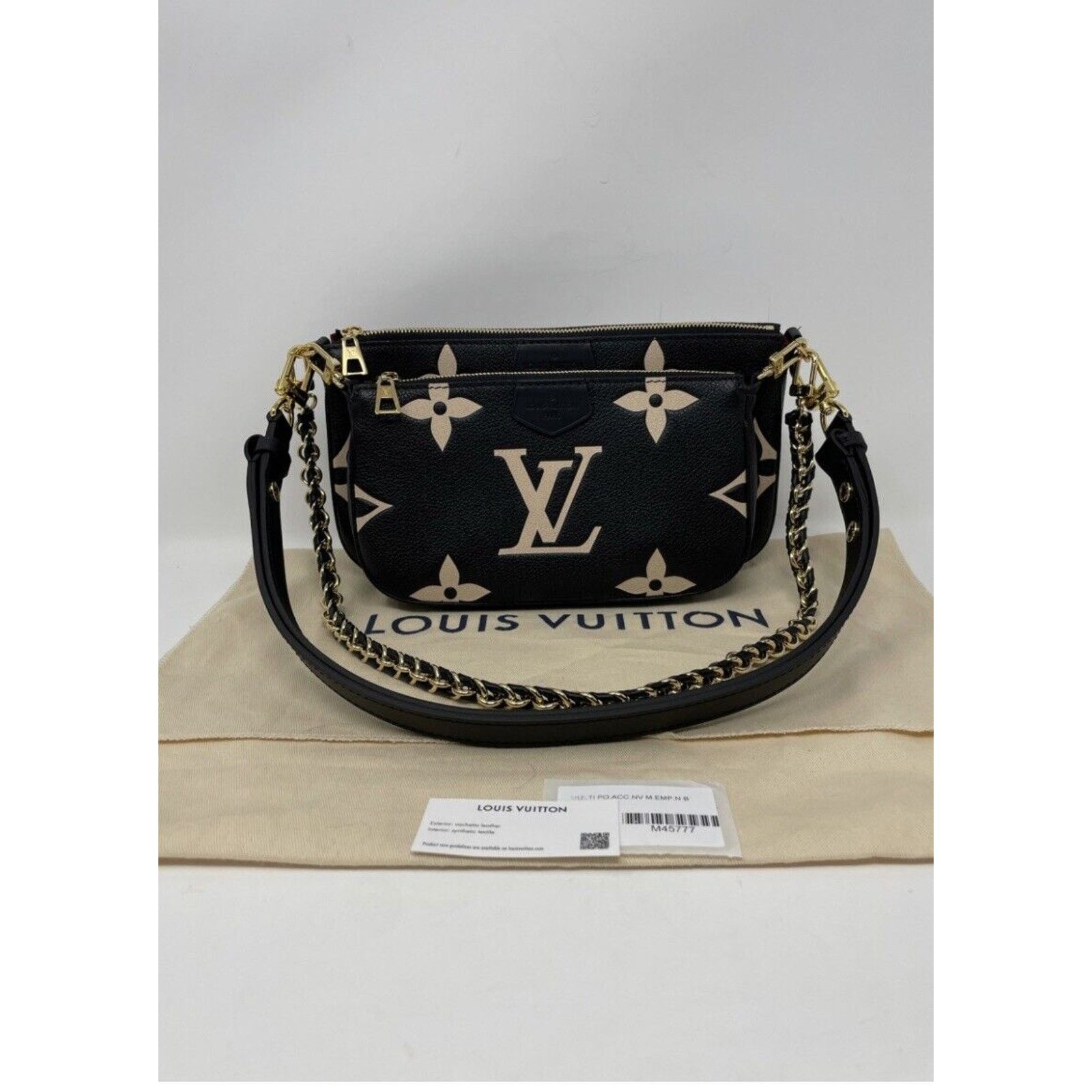 Louis Vuitton Louis Vuitton M45777 Black/Beige MULTI POCHETTE ACCESSOIRES Size ONE SIZE - 3 Thumbnail